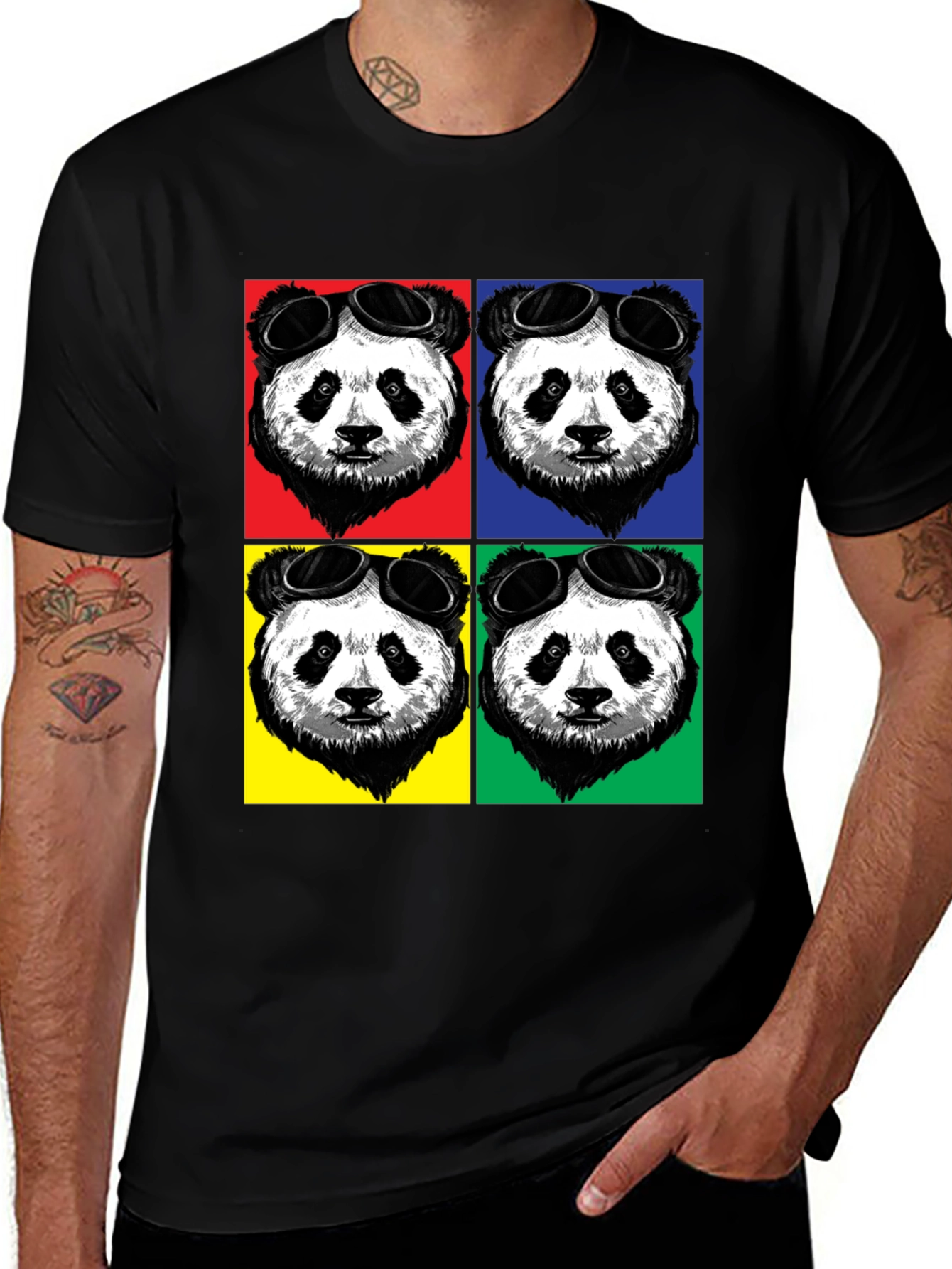 Variant 29 of Pop Art Panda T-Shirt - Cool Graphic Tee