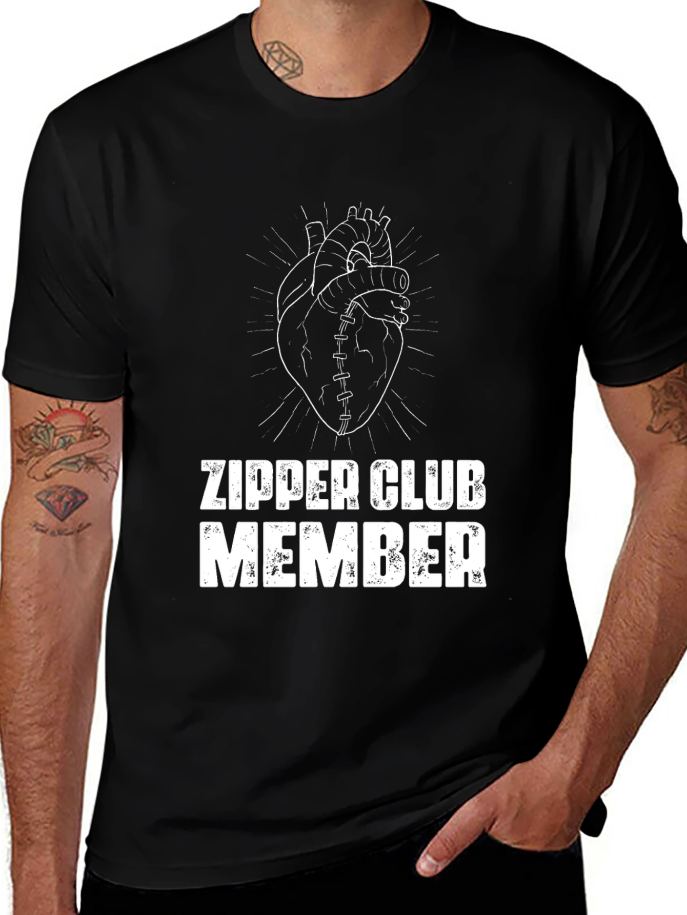 Zipper Club Member Graphic Tee - Heart Surgery Survivor T-Shirt