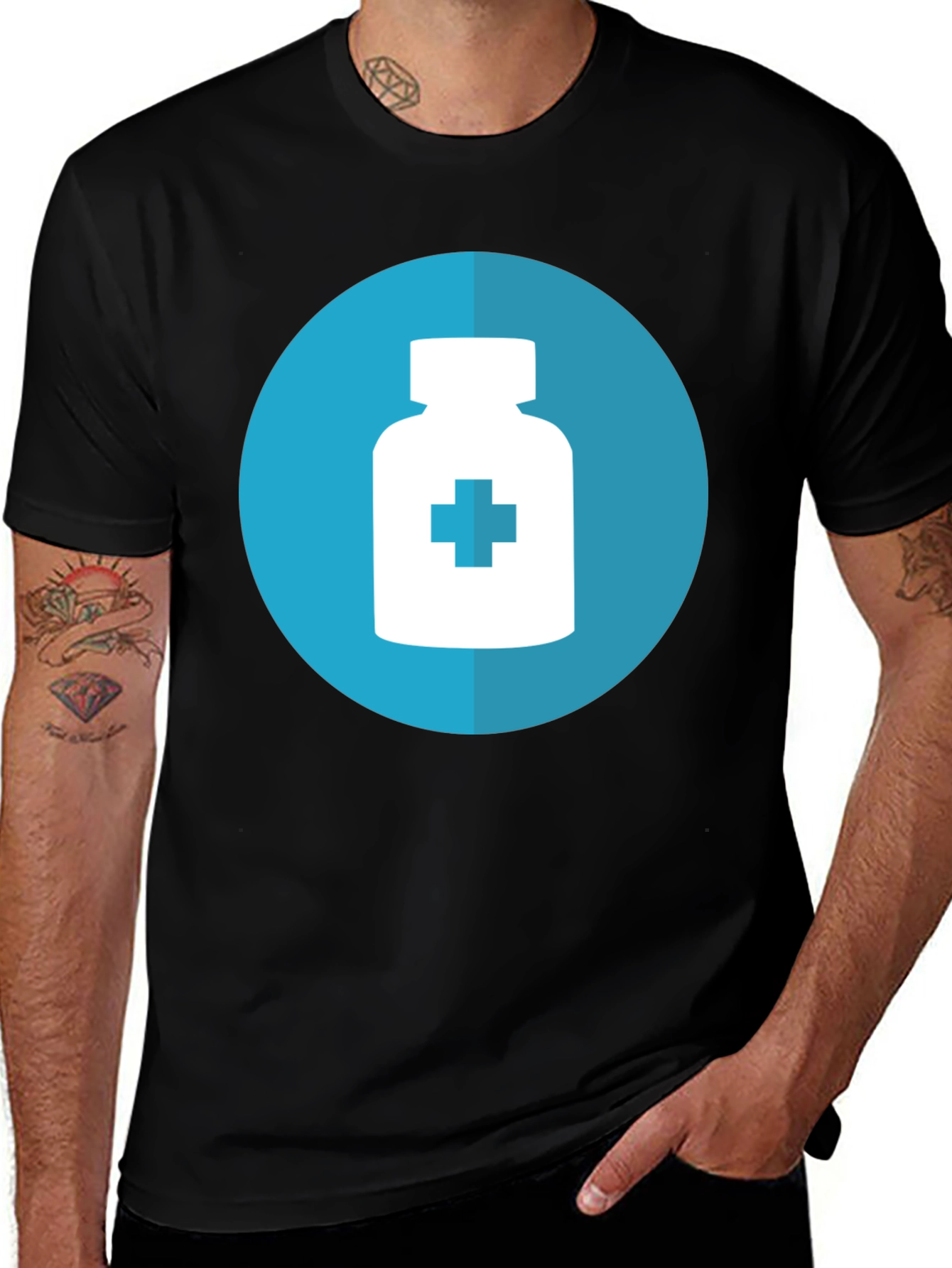 Variant 2 of Pill Bottle Graphic Tee - Medical Theme T-Shirt