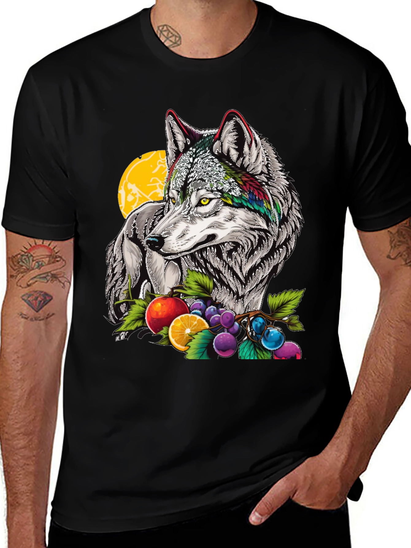 Variant 17 of Wolf & Fruit Graphic Tee