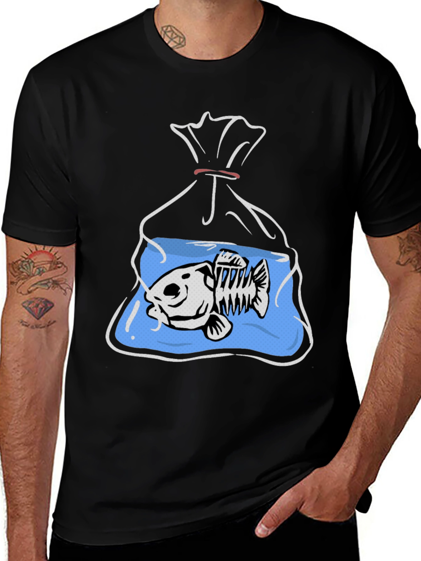 Variant 5 of Fish Bones in Bag Graphic Tee