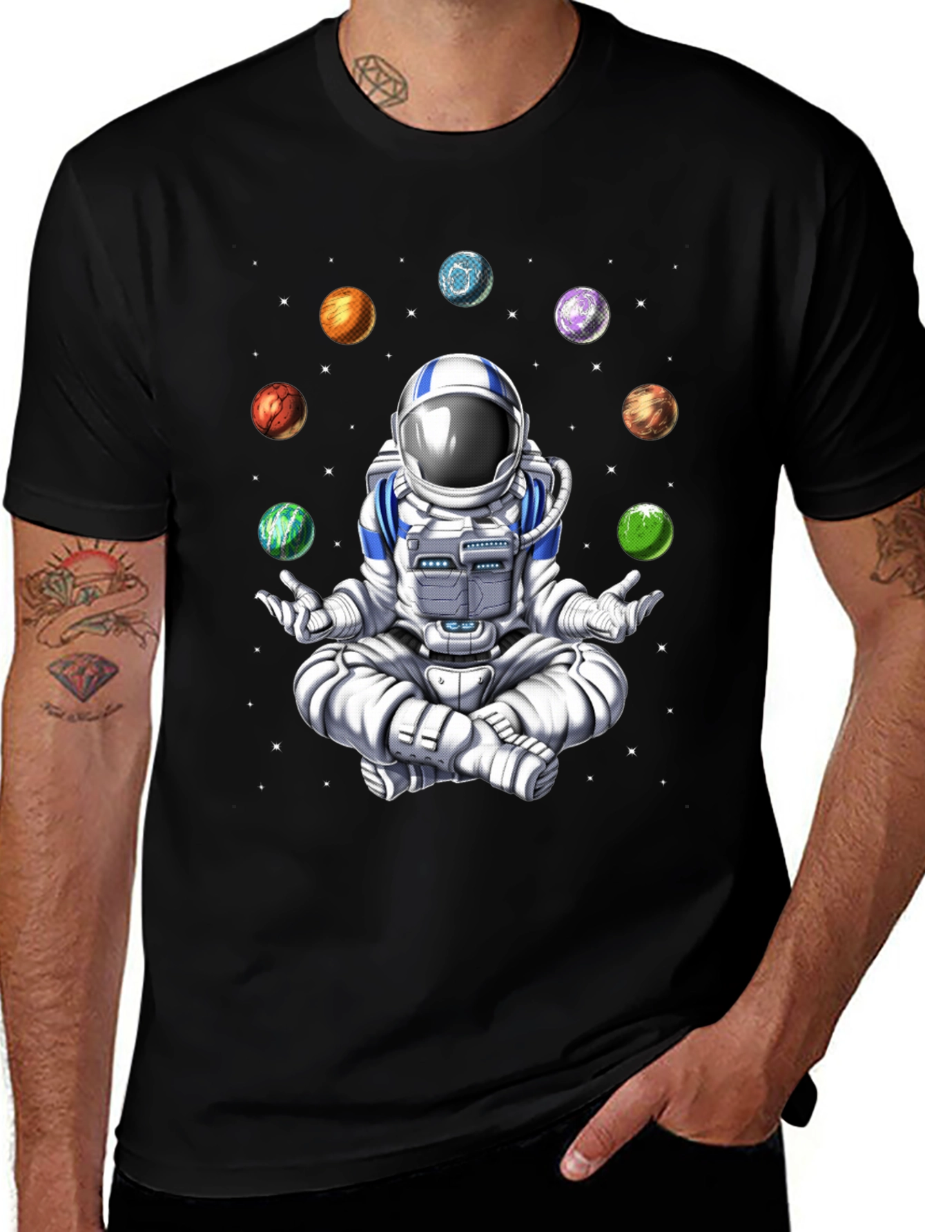 Variant 24 of Meditating Astronaut Space T-Shirt