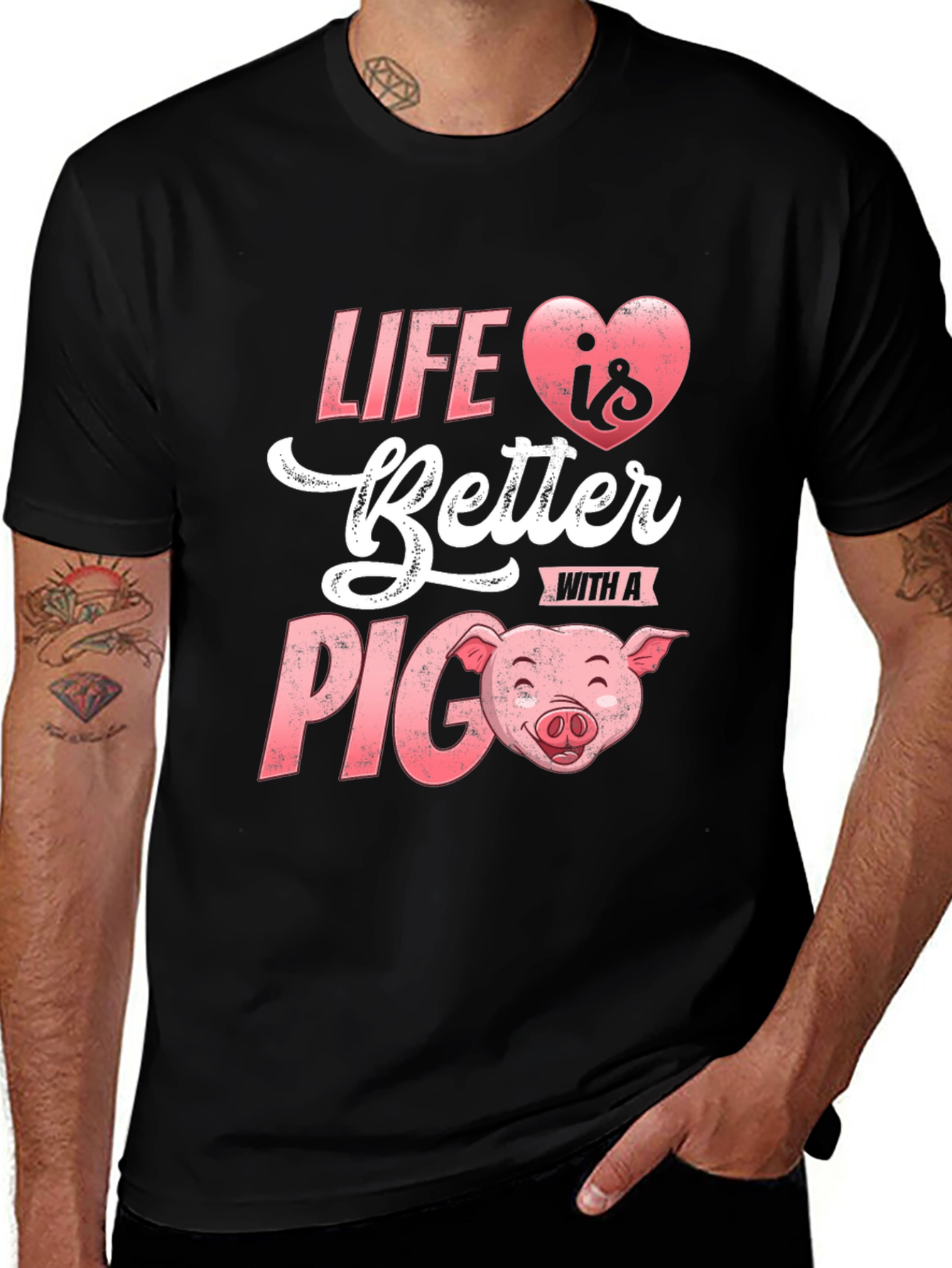 Variant 24 of Life Is Better With A Pig Graphic T-Shirt