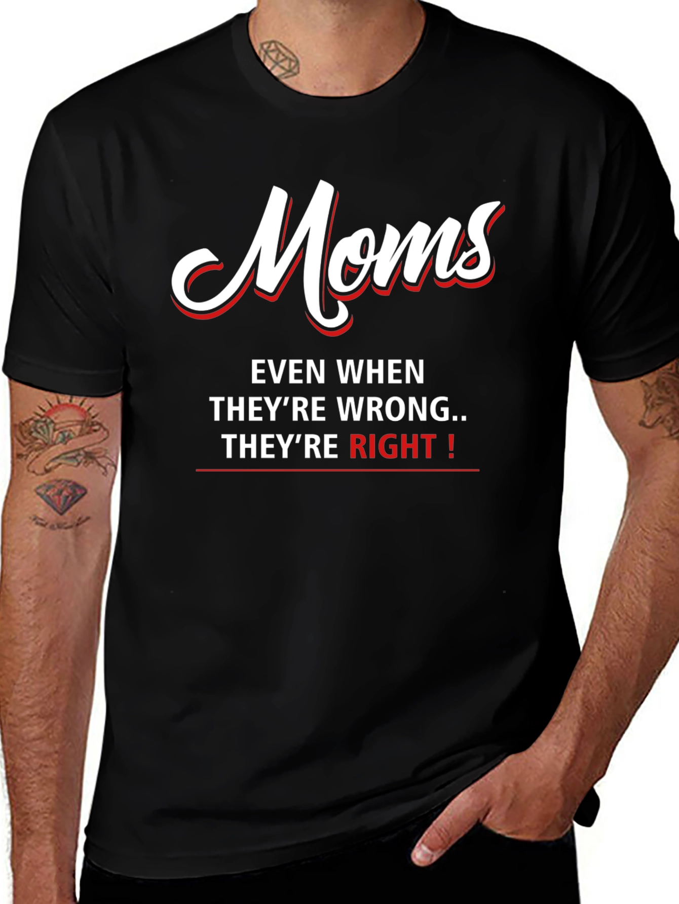 Variant 20 of Moms They're Right T-Shirt - Black Graphic Tee