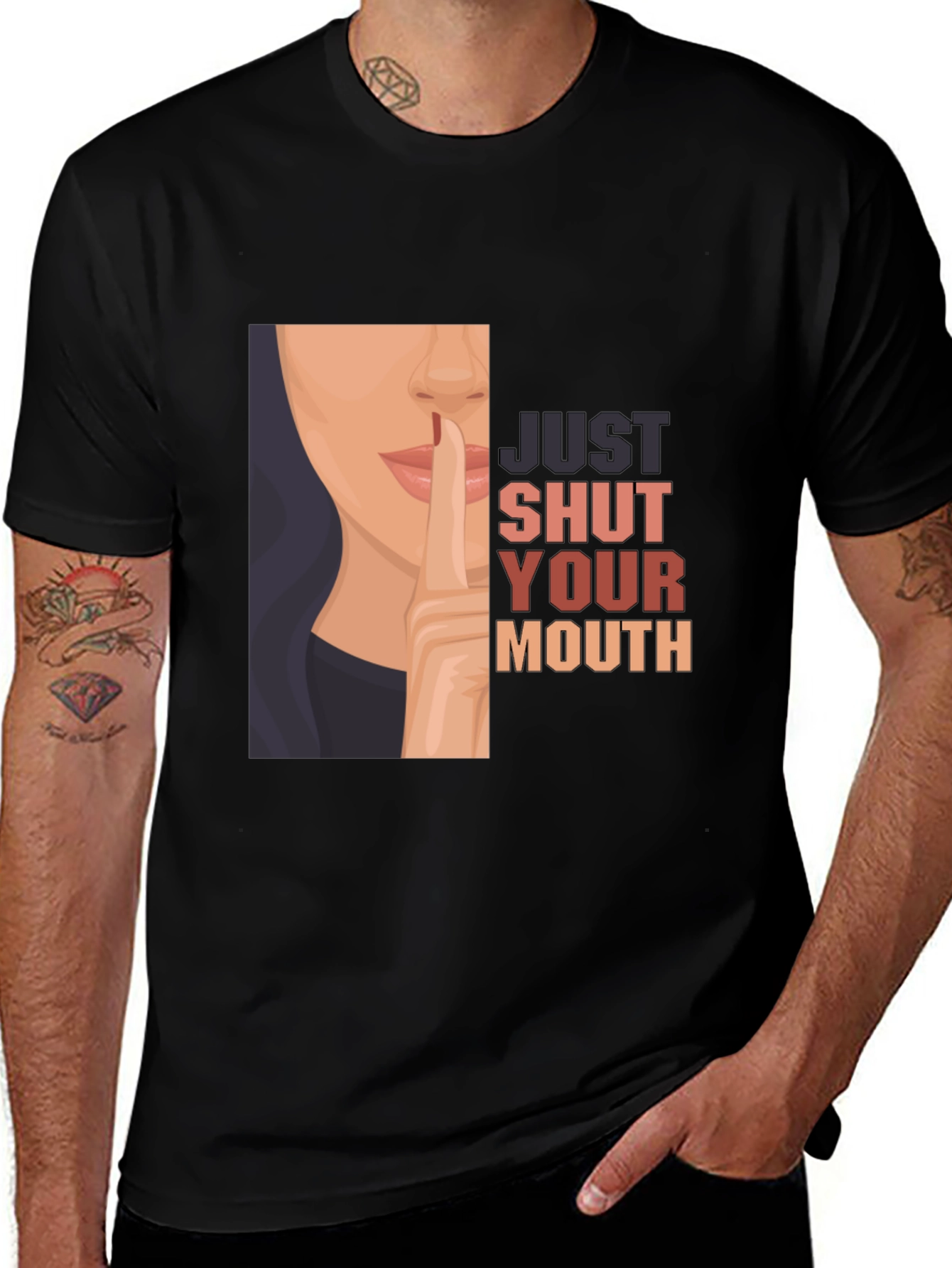 Variant 22 of Just Shut Your Mouth Graphic T-Shirt