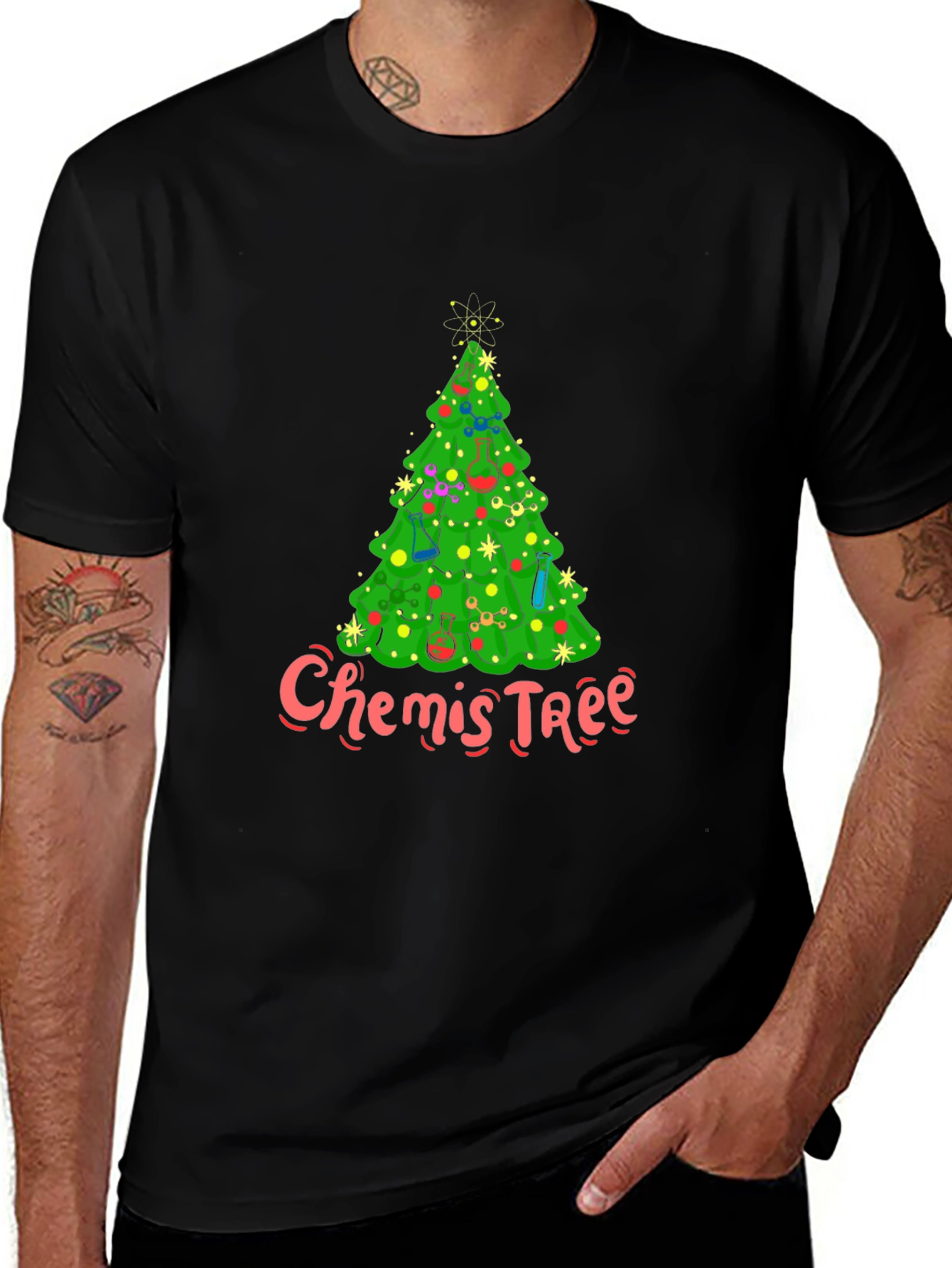 Chemis Tree Christmas T-Shirt - Science Holiday Apparel