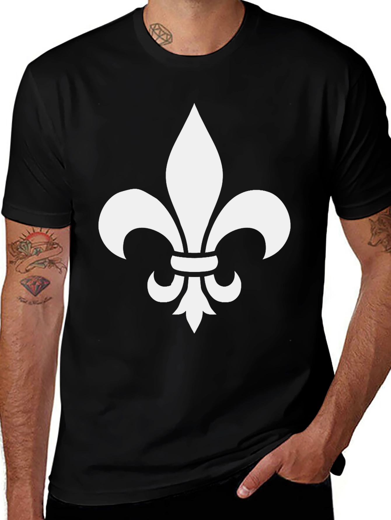 Fleur-de-Lis Black Graphic Tee
