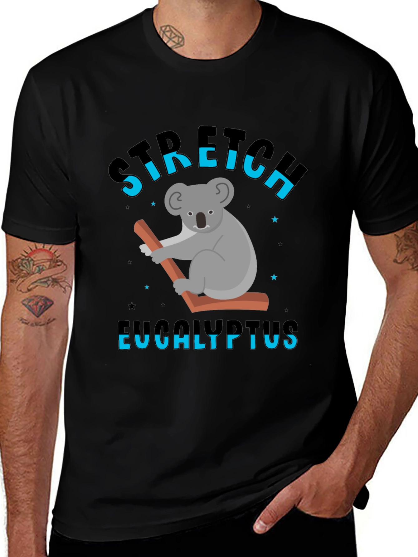 Variant 18 of Koala Stretch Eucalyptus Black Graphic Tee