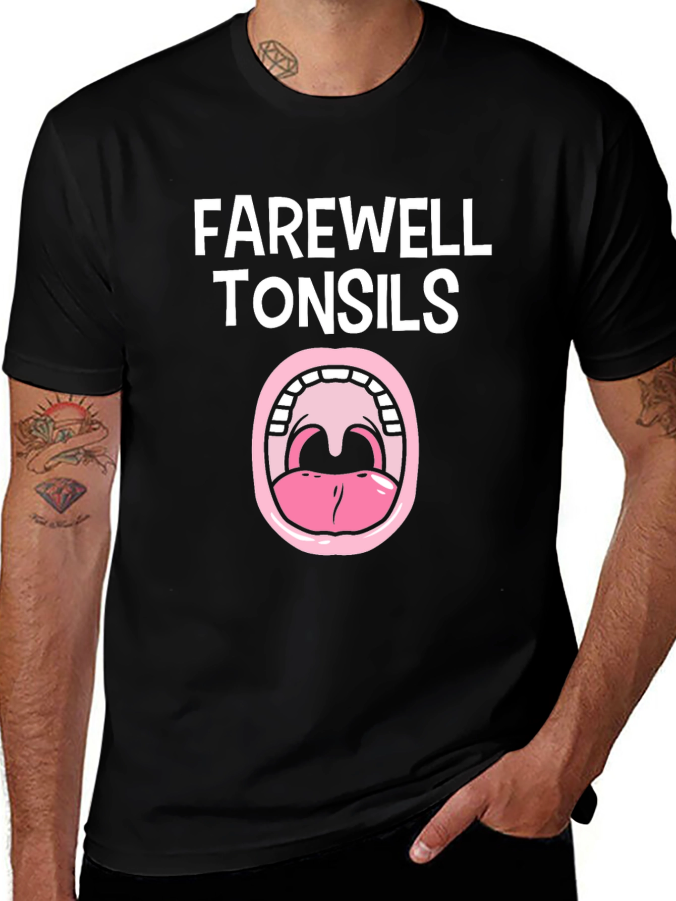 Variant 18 of Farewell Tonsils Black Graphic Tee