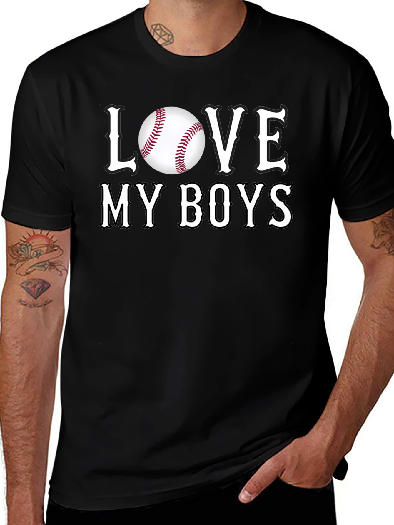Love My Boys Baseball T-Shirt - Sports Fan Tee