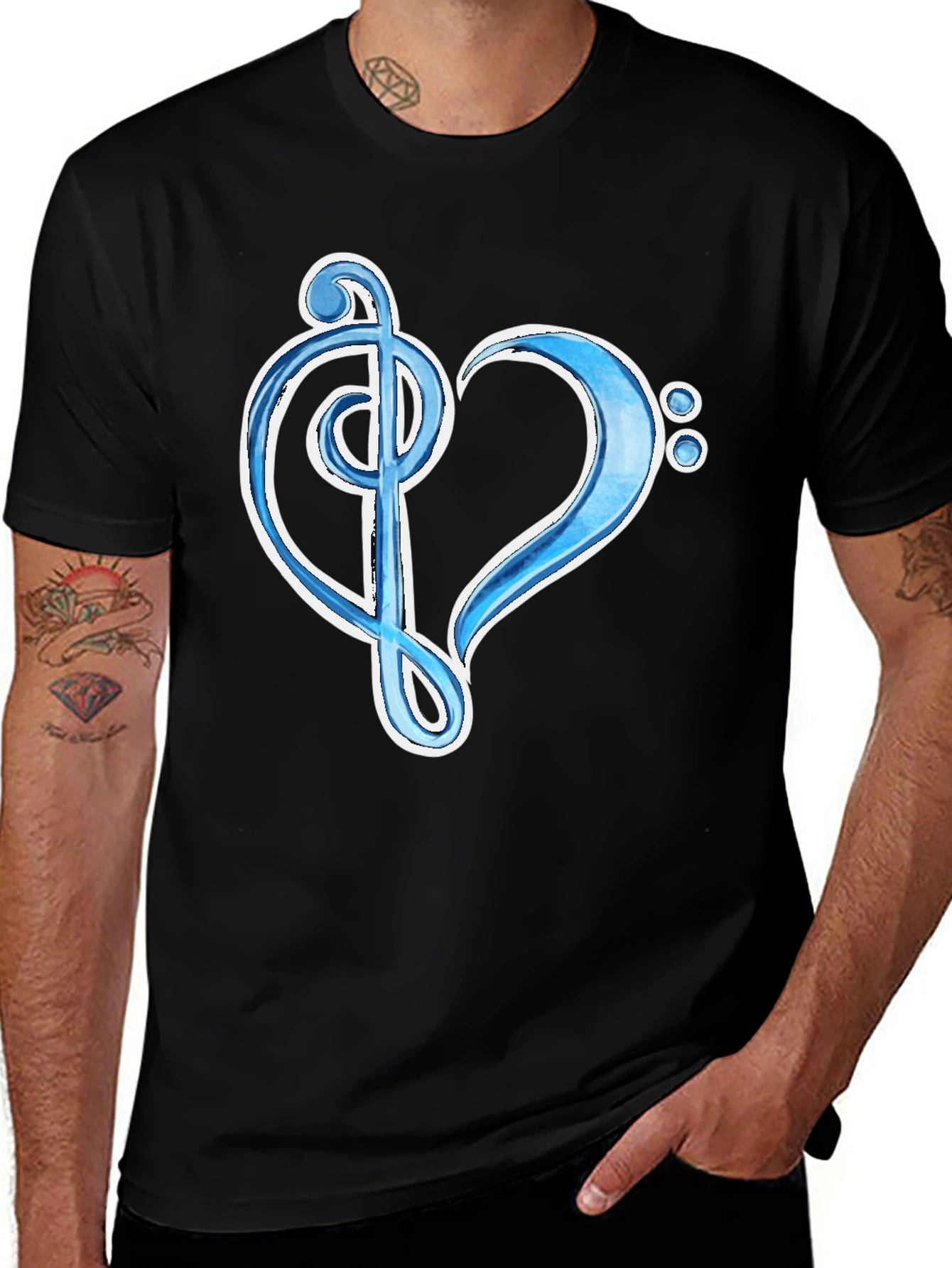 Variant 15 of Musical Heart Graphic Tee