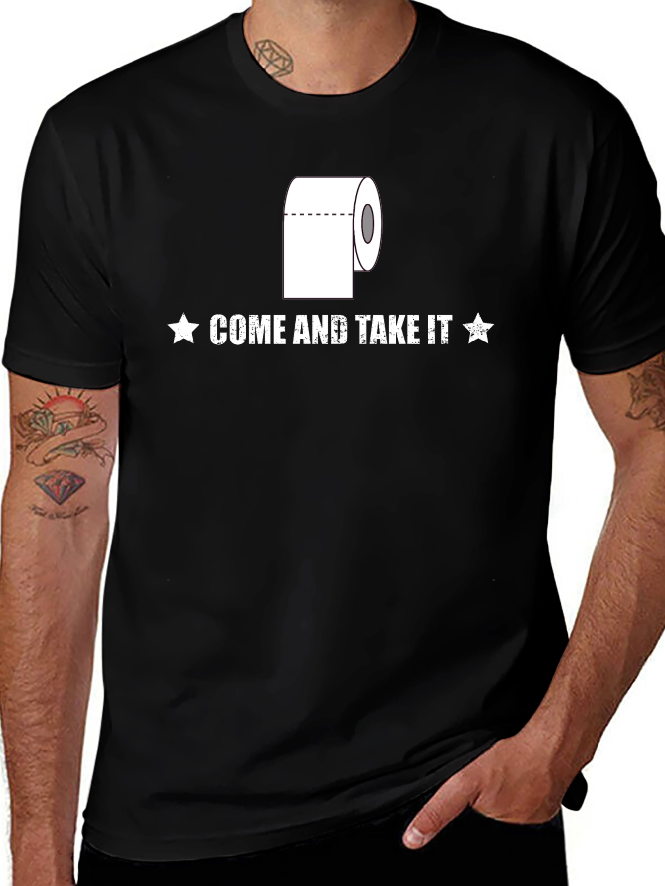 Variant 14 of Come and Take It Toilet Paper Humor T-Shirt