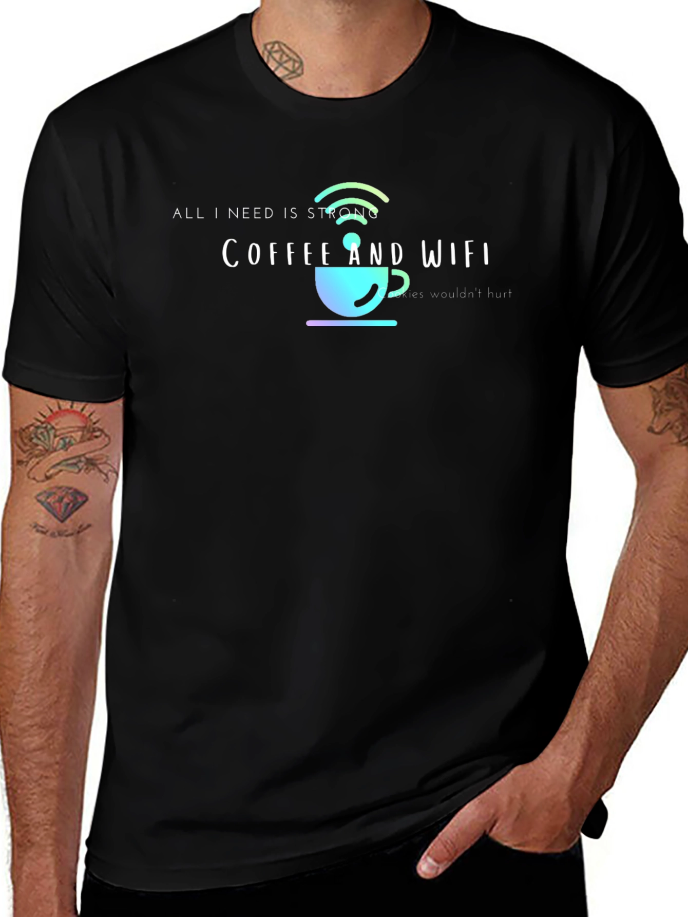 Variant 21 of Coffee and WiFi T-Shirt