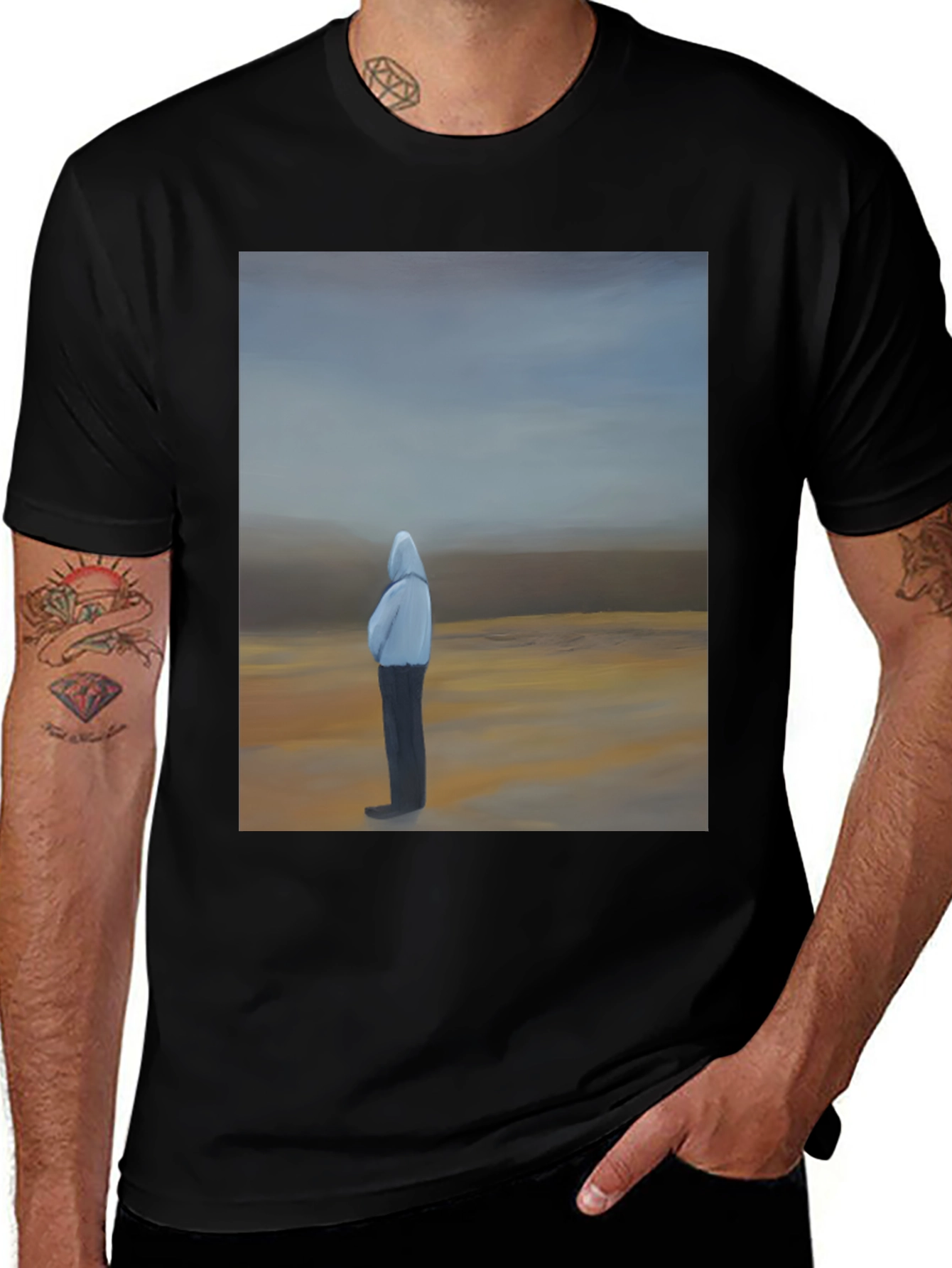 Variant 20 of Contemplative Artwork Tee - Black