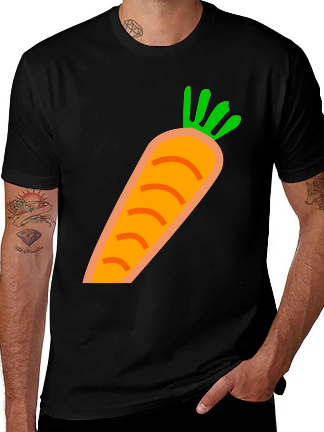 Variant 16 of Carrot Graphic Tee - Fun & Casual Style