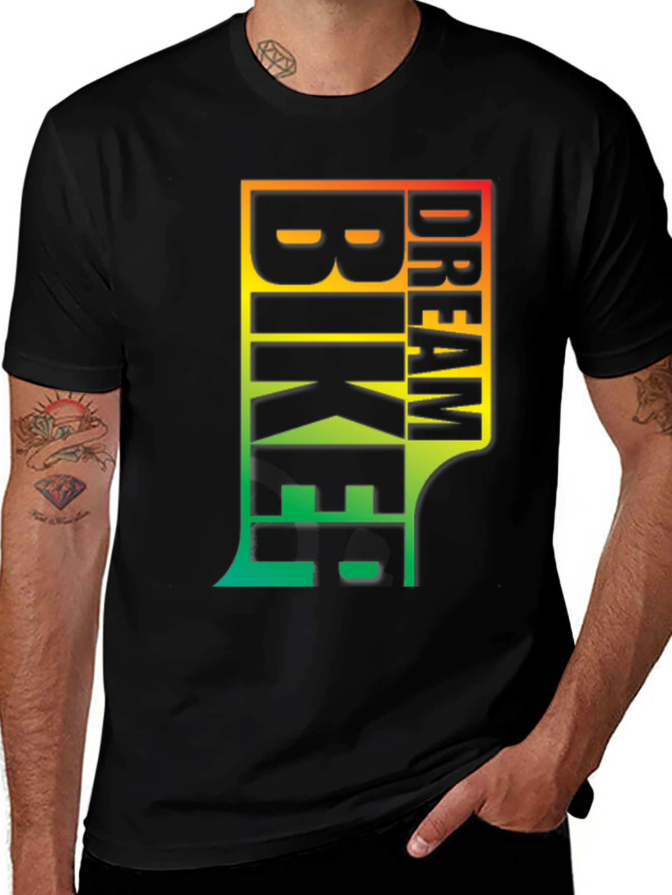Biker Dream Graphic T-Shirt - Black