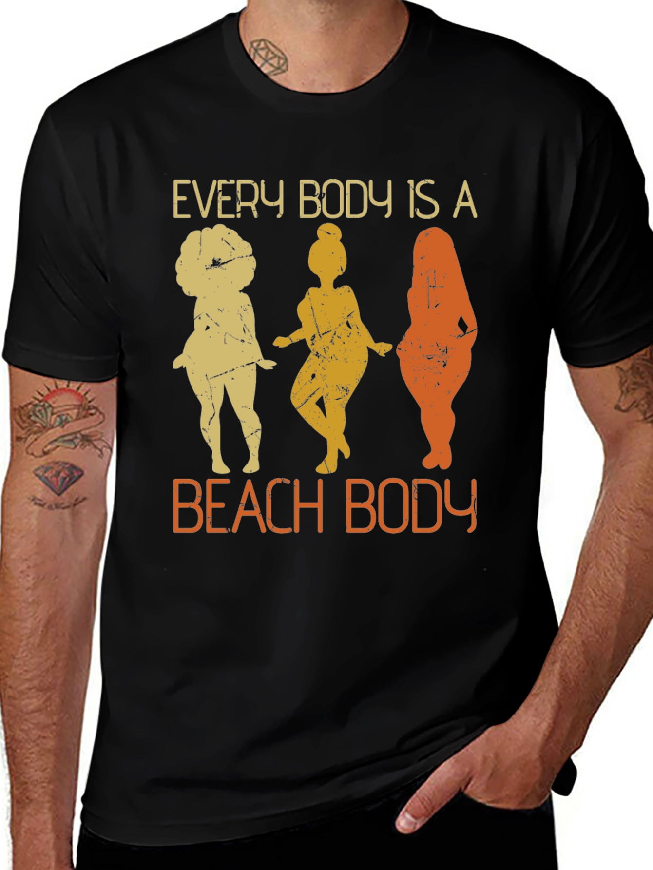 Body Positive Graphic Tee: Every Body is a Beach Body
