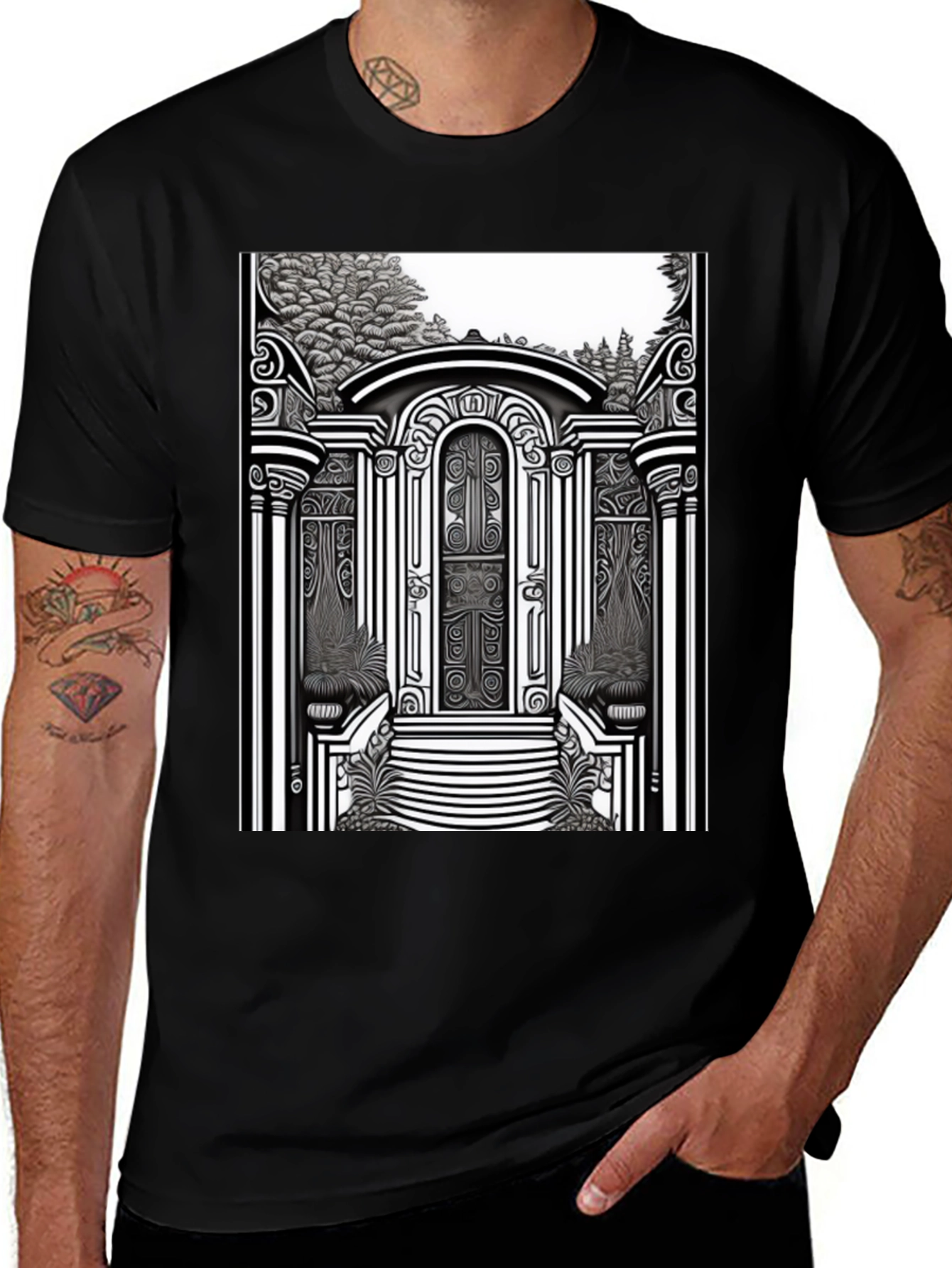 Ornate Gateway Graphic T-Shirt