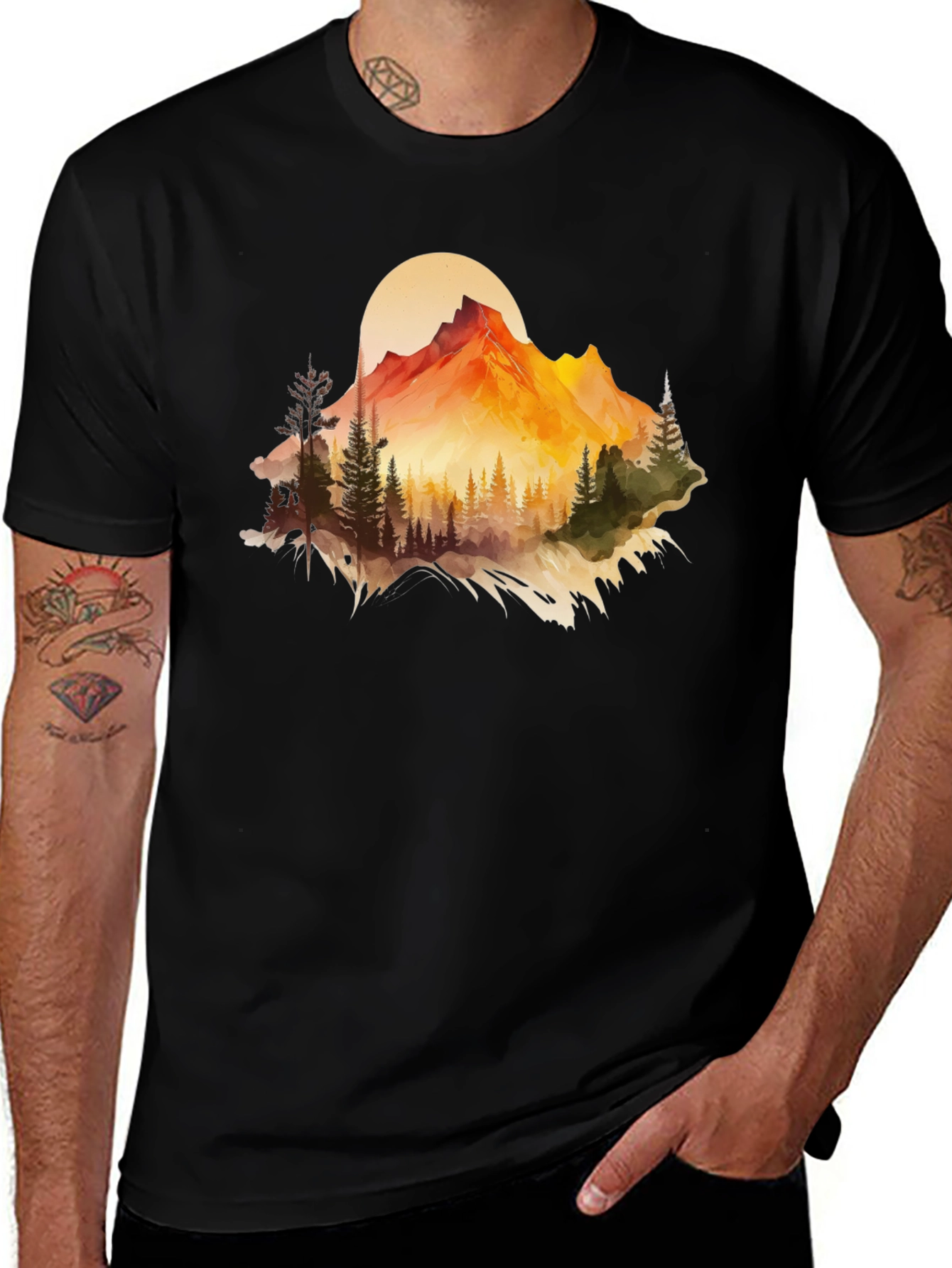Variant 15 of Mountain Sunset Graphic Tee