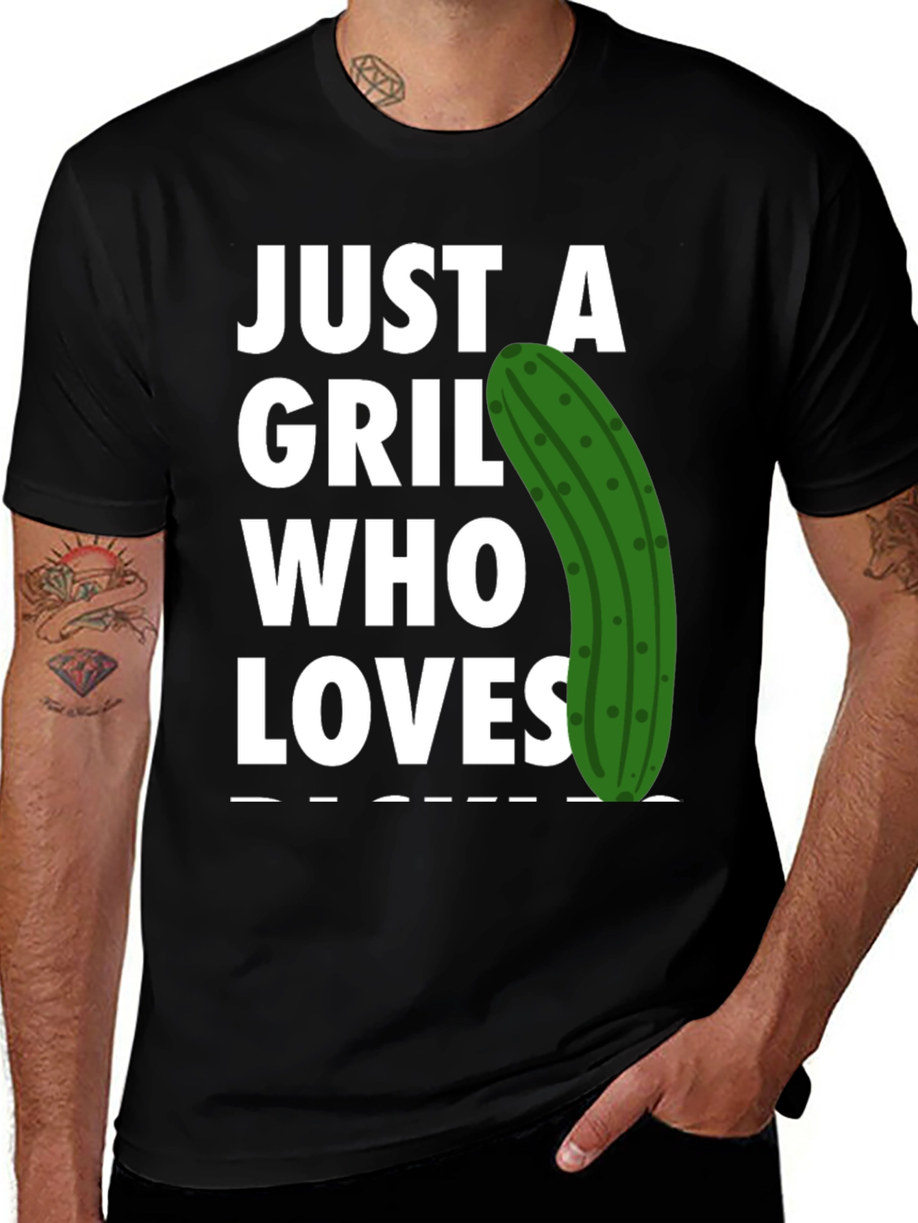 Variant 8 of Just a Grill Who Loves Pickles T-Shirt