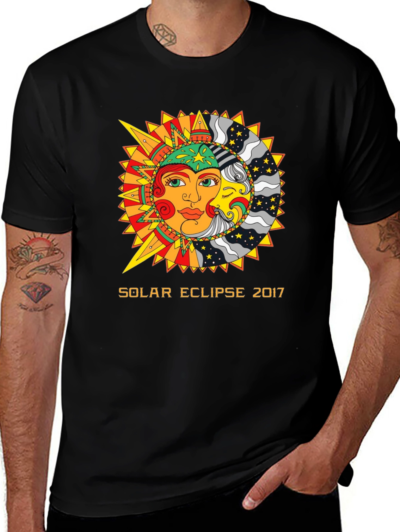 Variant 24 of Solar Eclipse 2017 Graphic Tee - Unisex Black T-Shirt