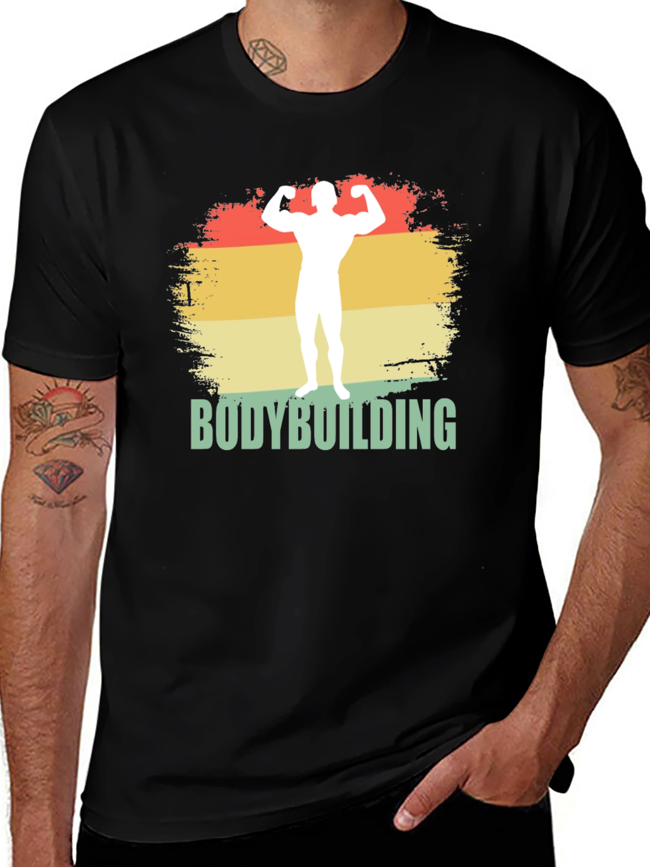 Variant 20 of Bodybuilding Retro Graphic Tee