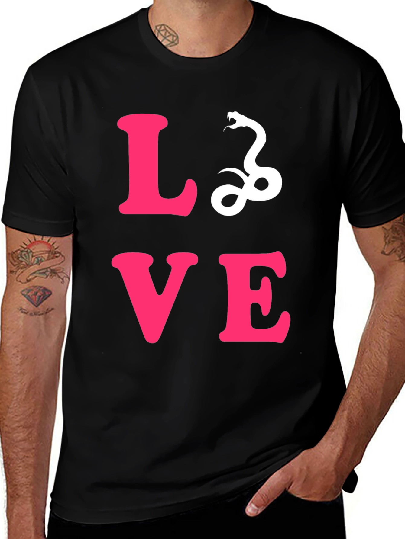 Variant 16 of Love Snake Graphic Tee - Stylish Unisex T-Shirt