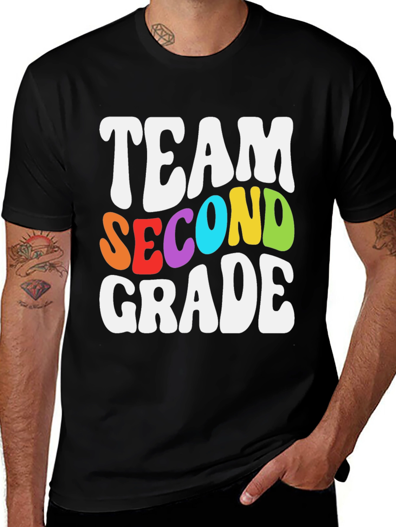 Team Second Grade T-Shirt - Retro Teacher Apparel