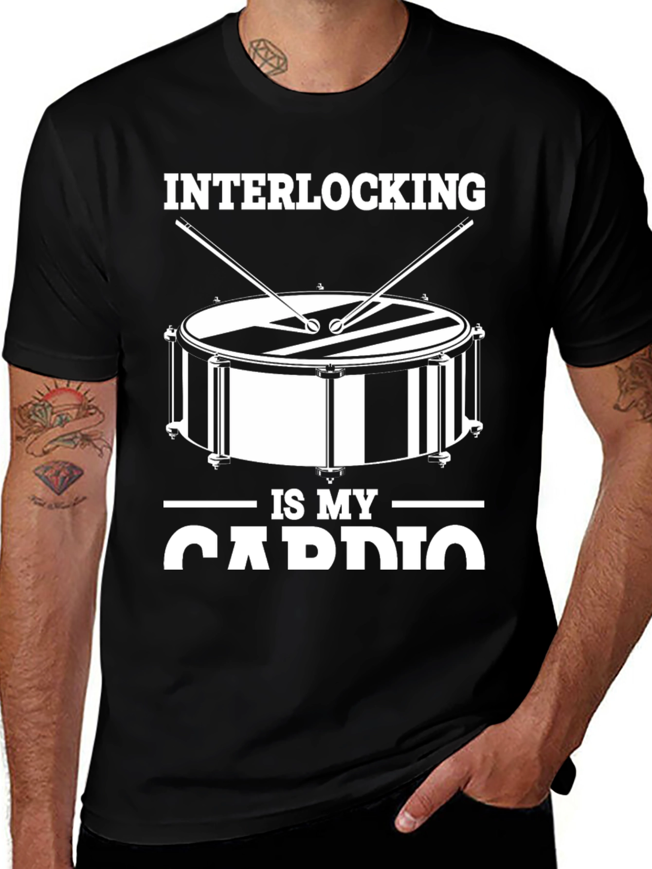 Variant 29 of Interlocking is My Cardio Drummer T-Shirt