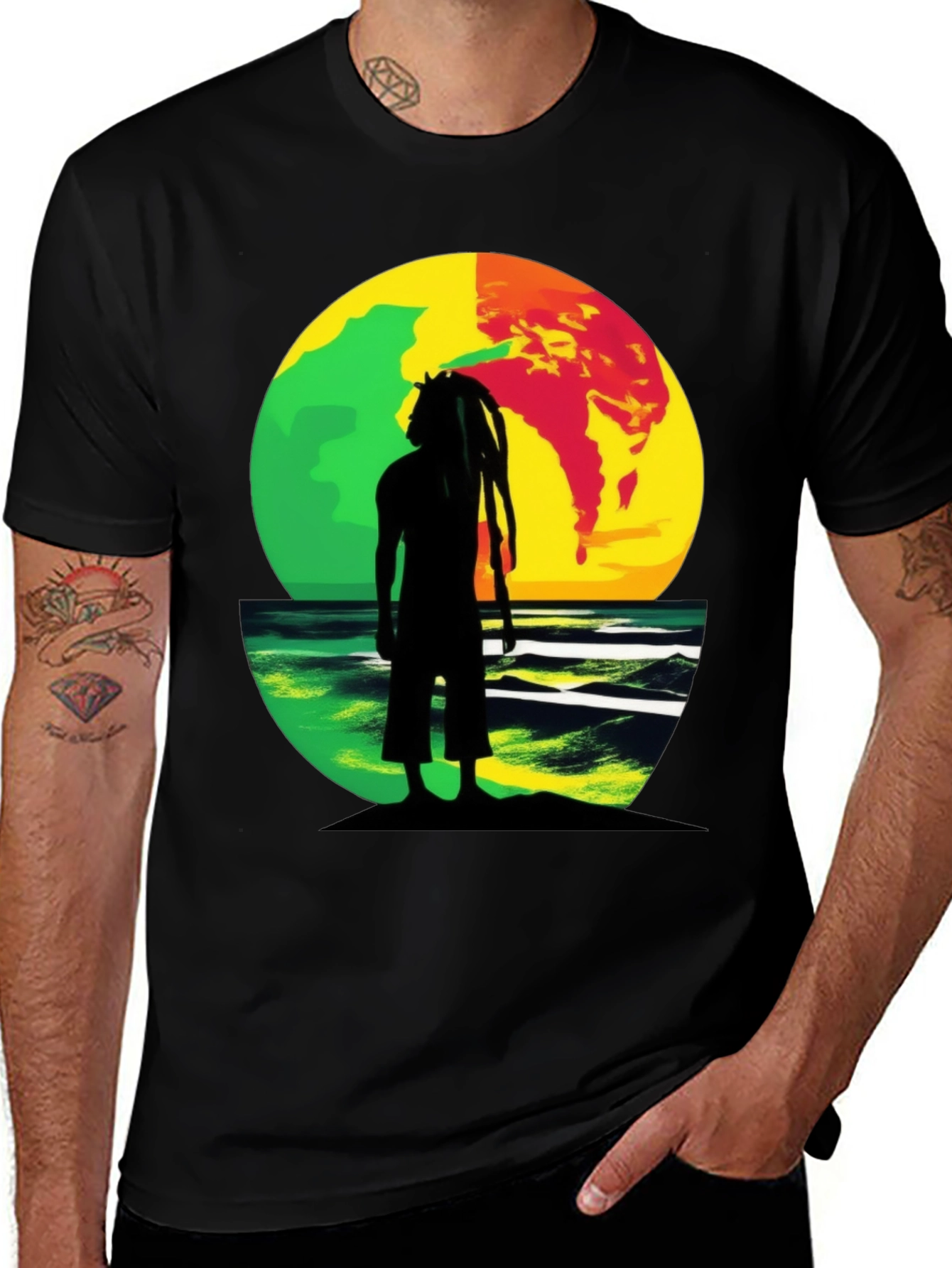 Rasta Man Graphic Tee - Reggae Vibes