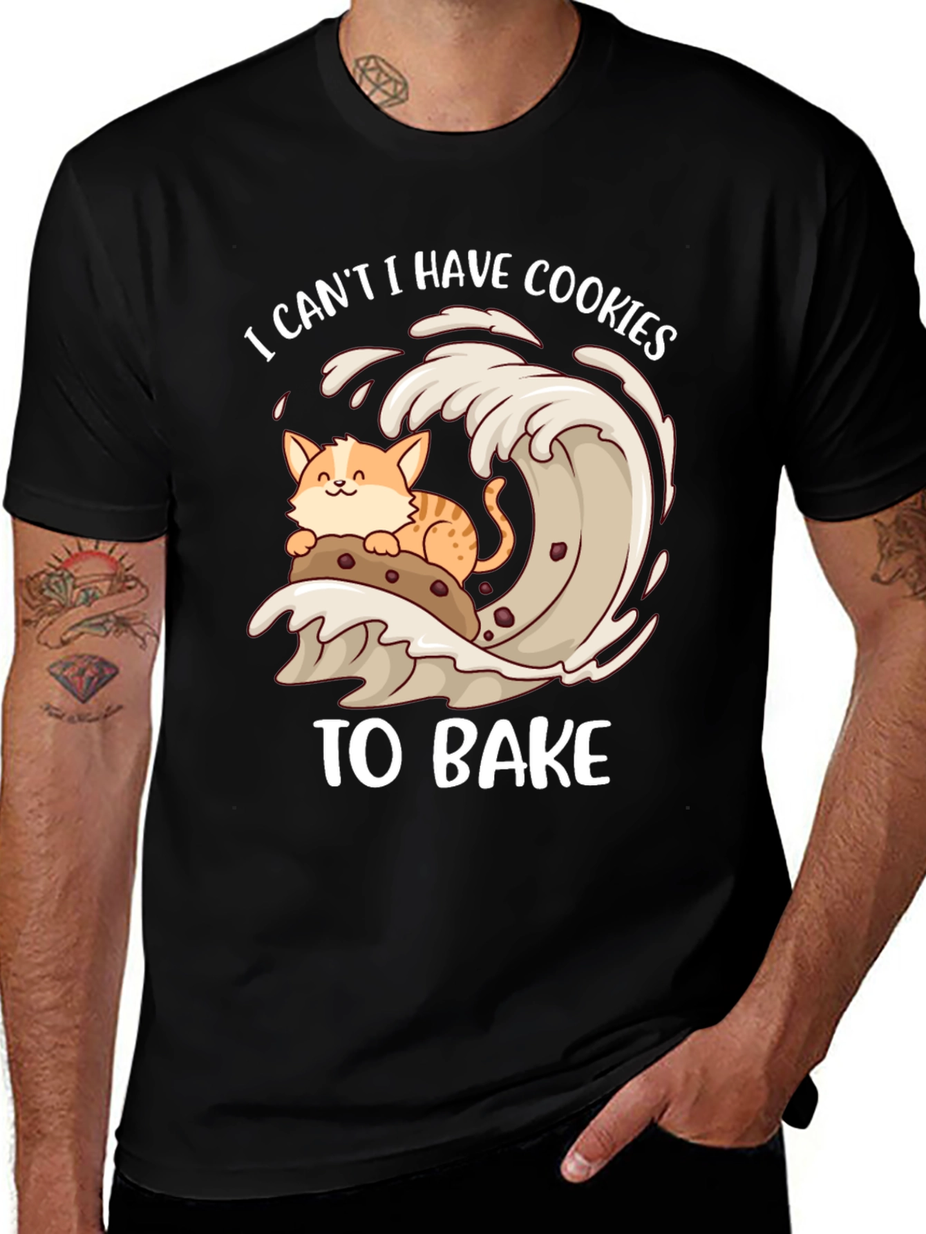 Variant 19 of Cute Cat Baking Cookies T-Shirt