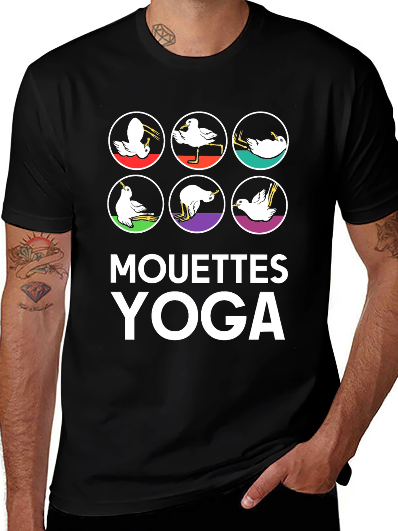 Variant 25 of Mouettes Yoga Graphic T-Shirt - Bird Pose Tee