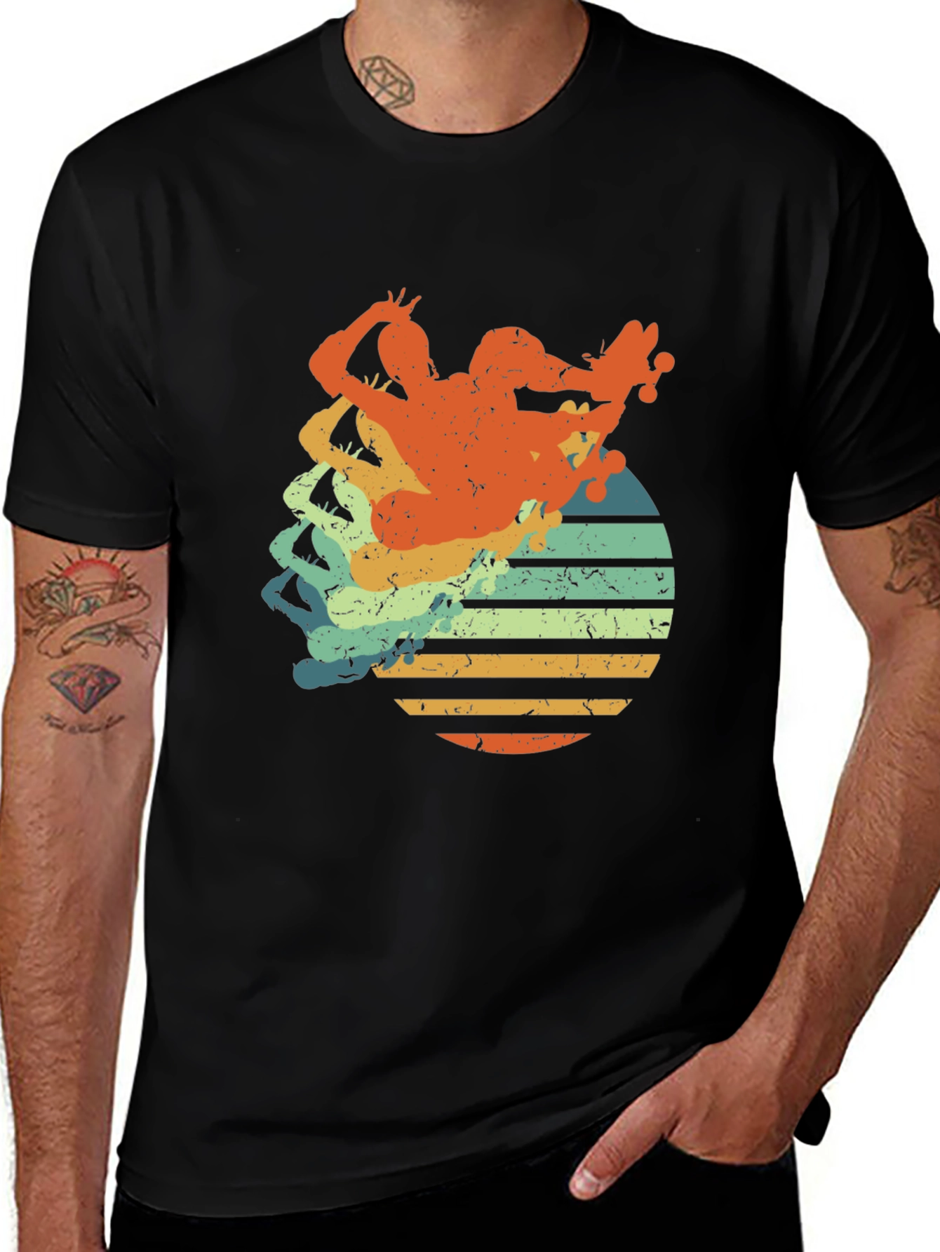 Variant 18 of Retro Skater T-Shirt - Vintage Style Skateboarding Tee