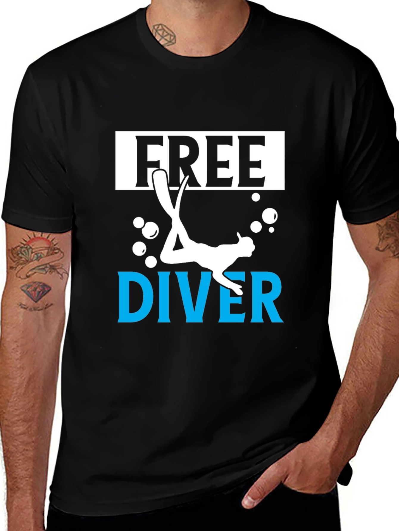 Variant 15 of Free Diver T-Shirt - Scuba Diving Apparel