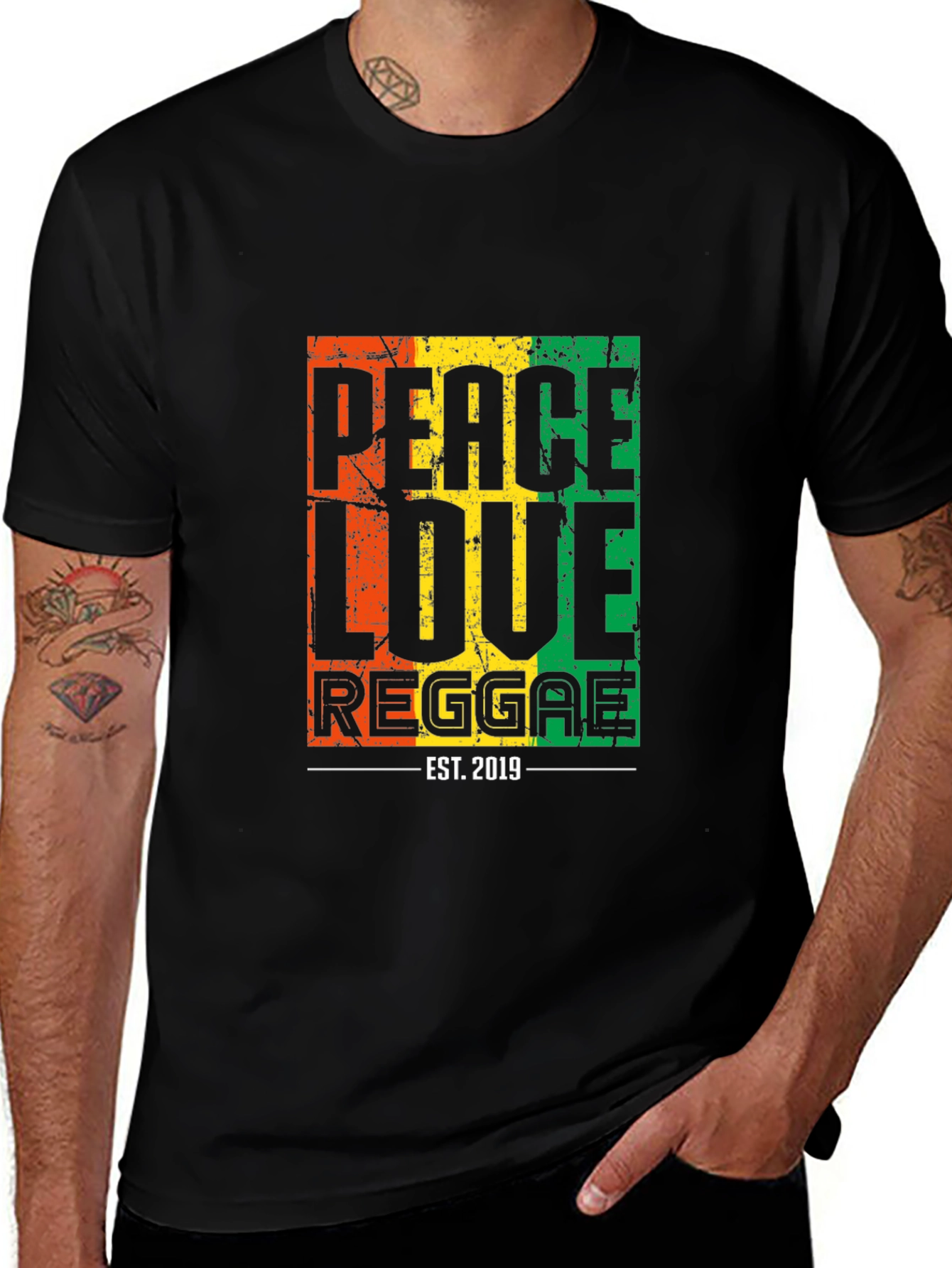 Variant 16 of Peace Love Reggae T-Shirt - Est. 2019