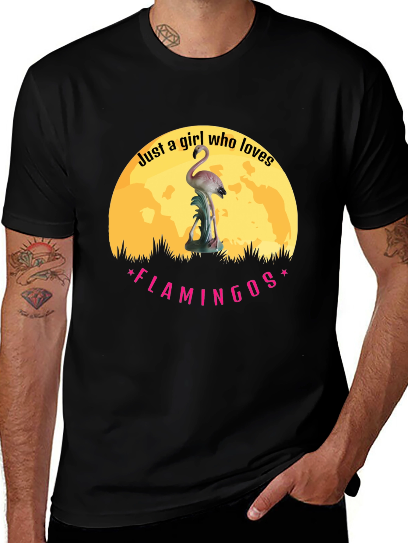 Variant 4 of Just a Girl Who Loves Flamingos T-Shirt