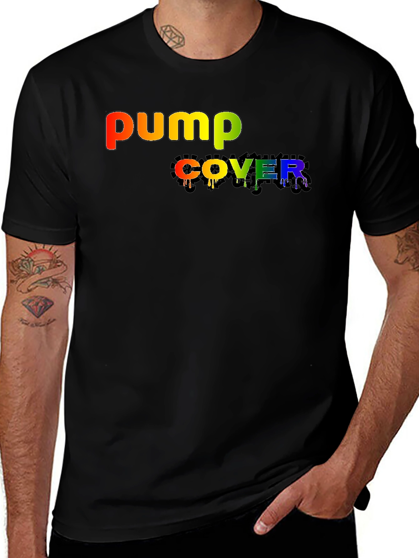 Variant 17 of Rainbow "Pump Cover" Graphic T-Shirt