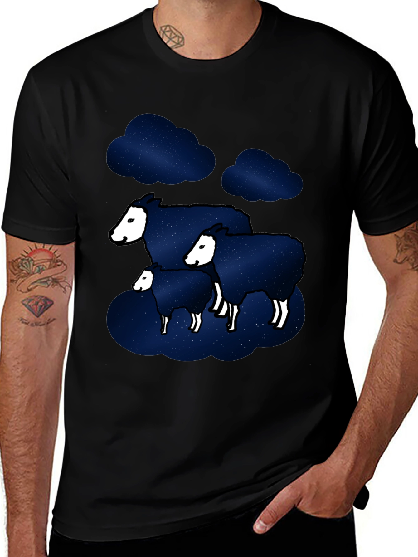 Variant 12 of Starry Sheep T-Shirt - Unique Graphic Tee