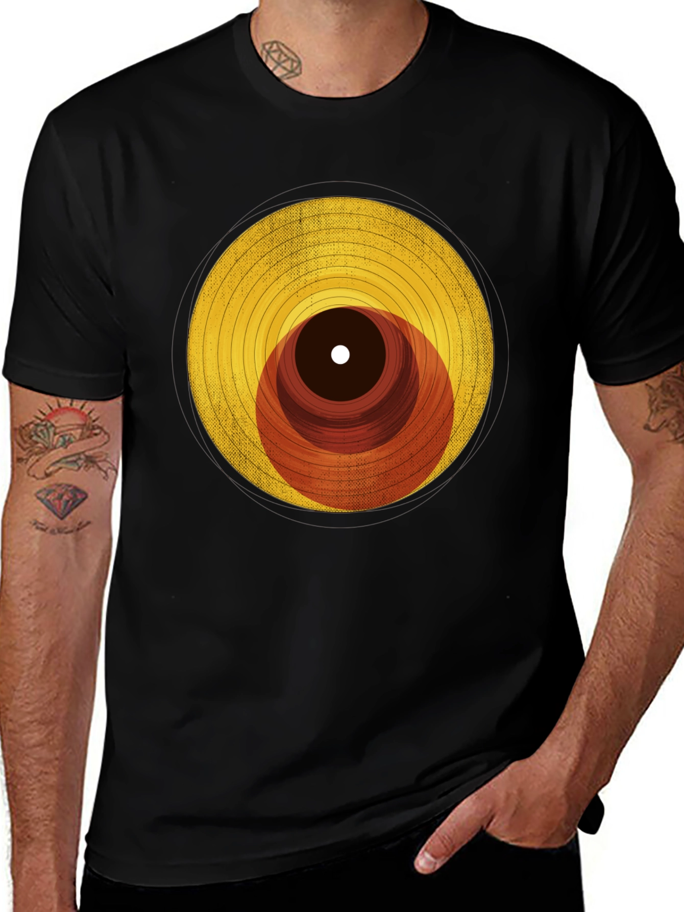Variant 26 of Retro Vinyl Record Graphic T-Shirt - Classic Style