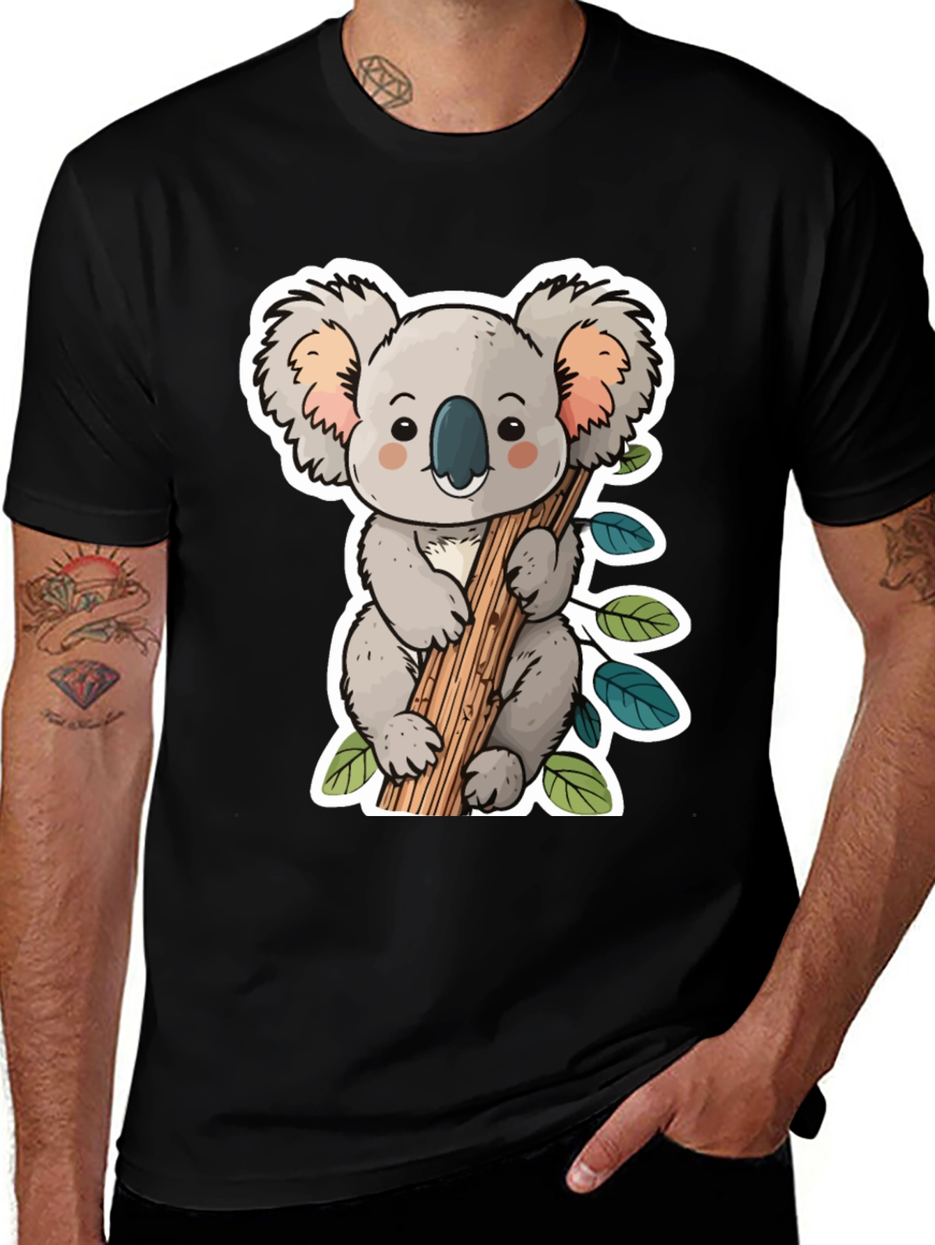 Variant 2 of Koala Bear Graphic Tee - Soft Cotton Blend