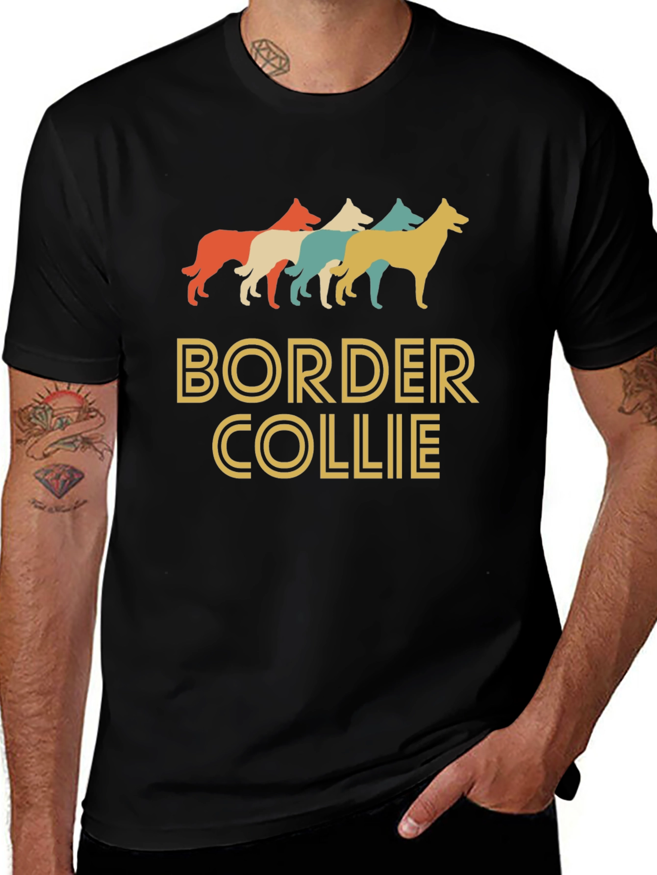 Border Collie Retro T-Shirt