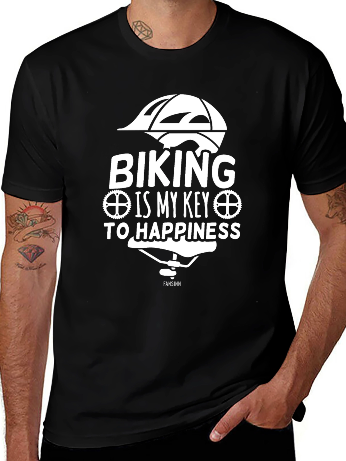 Variant 4 of Biking is My Key to Happiness T-Shirt