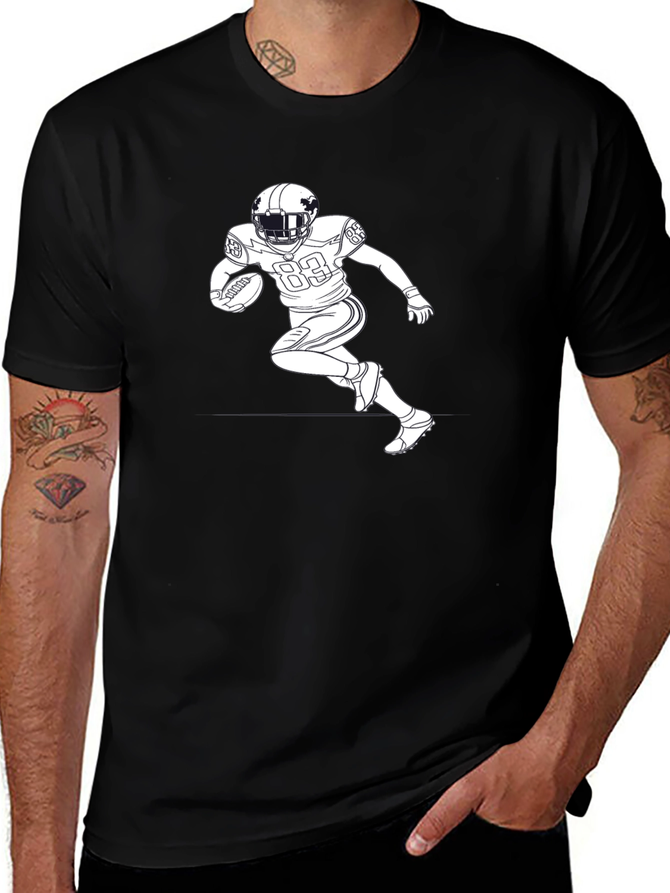 Variant 3 of Football Player Graphic T-Shirt - Sporty Style