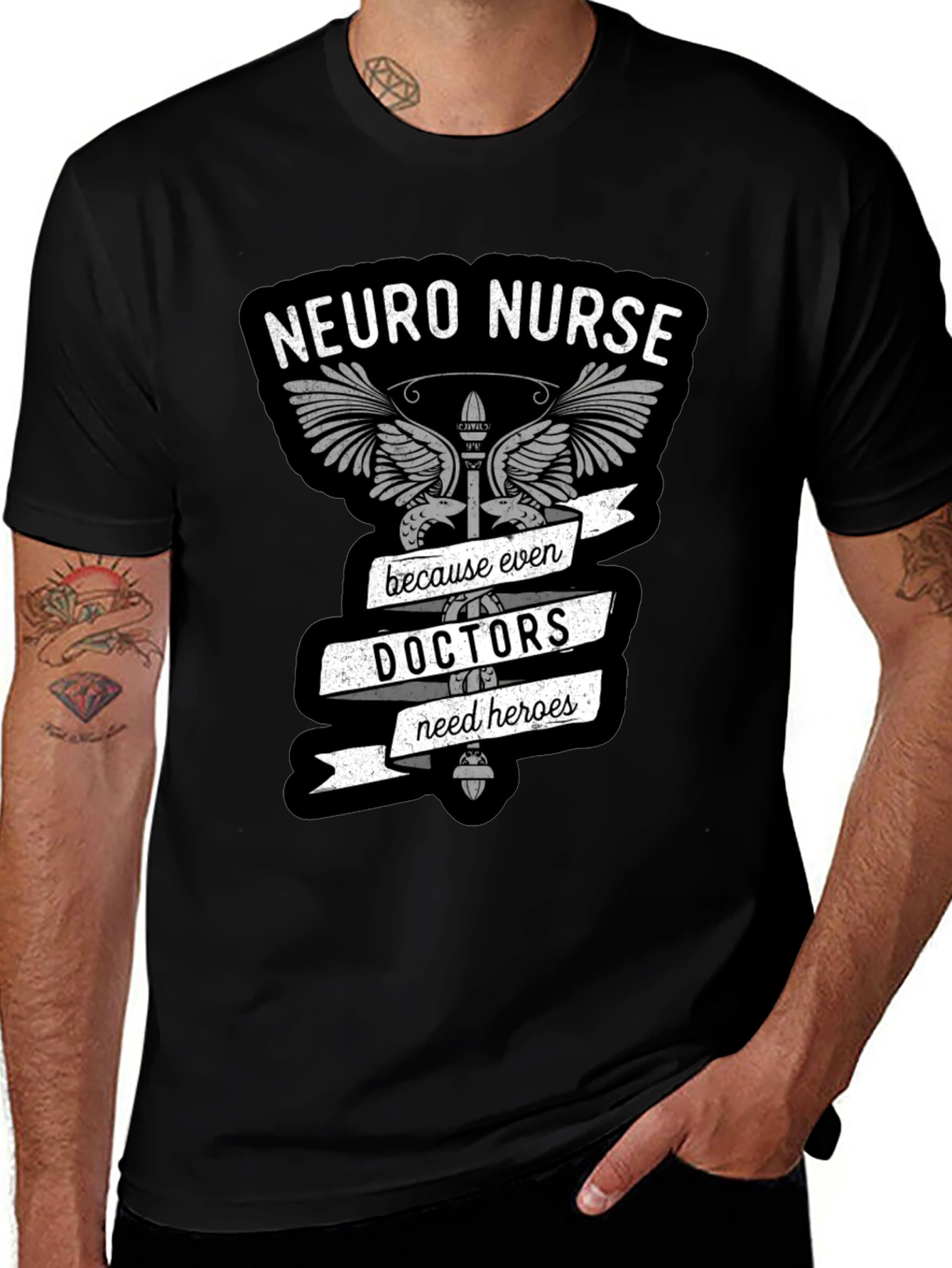 Neuro Nurse T-Shirt: Doctors Need Heroes Too!