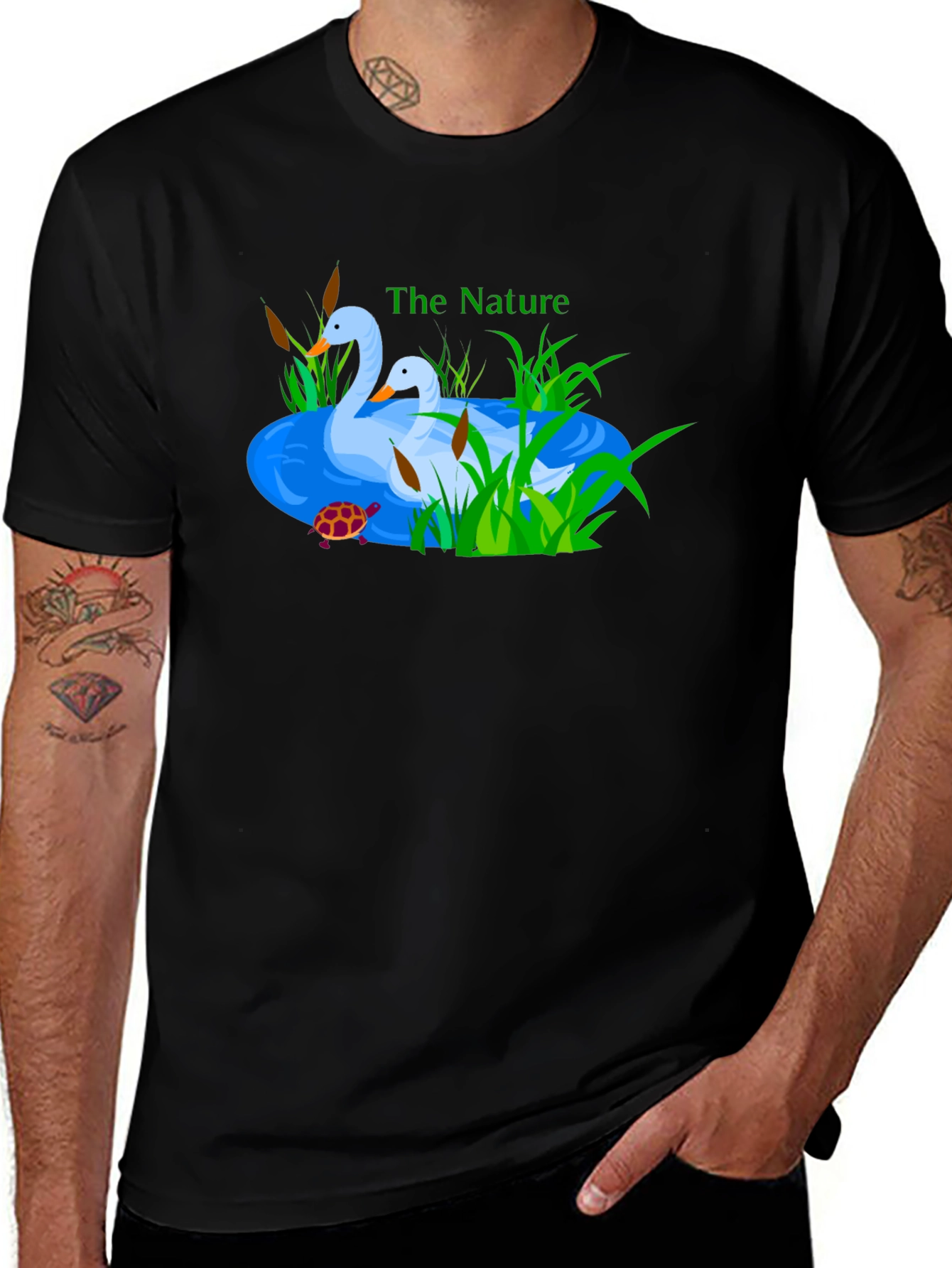 Variant 19 of Nature-Inspired Black T-Shirt
