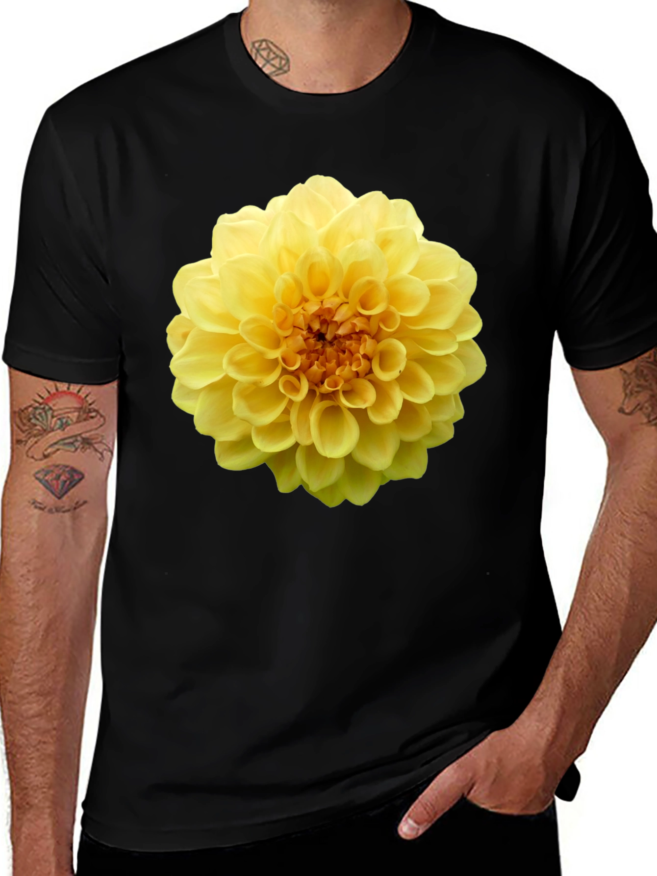Variant 26 of Yellow Flower Graphic Tee - Stylish Casual Wear