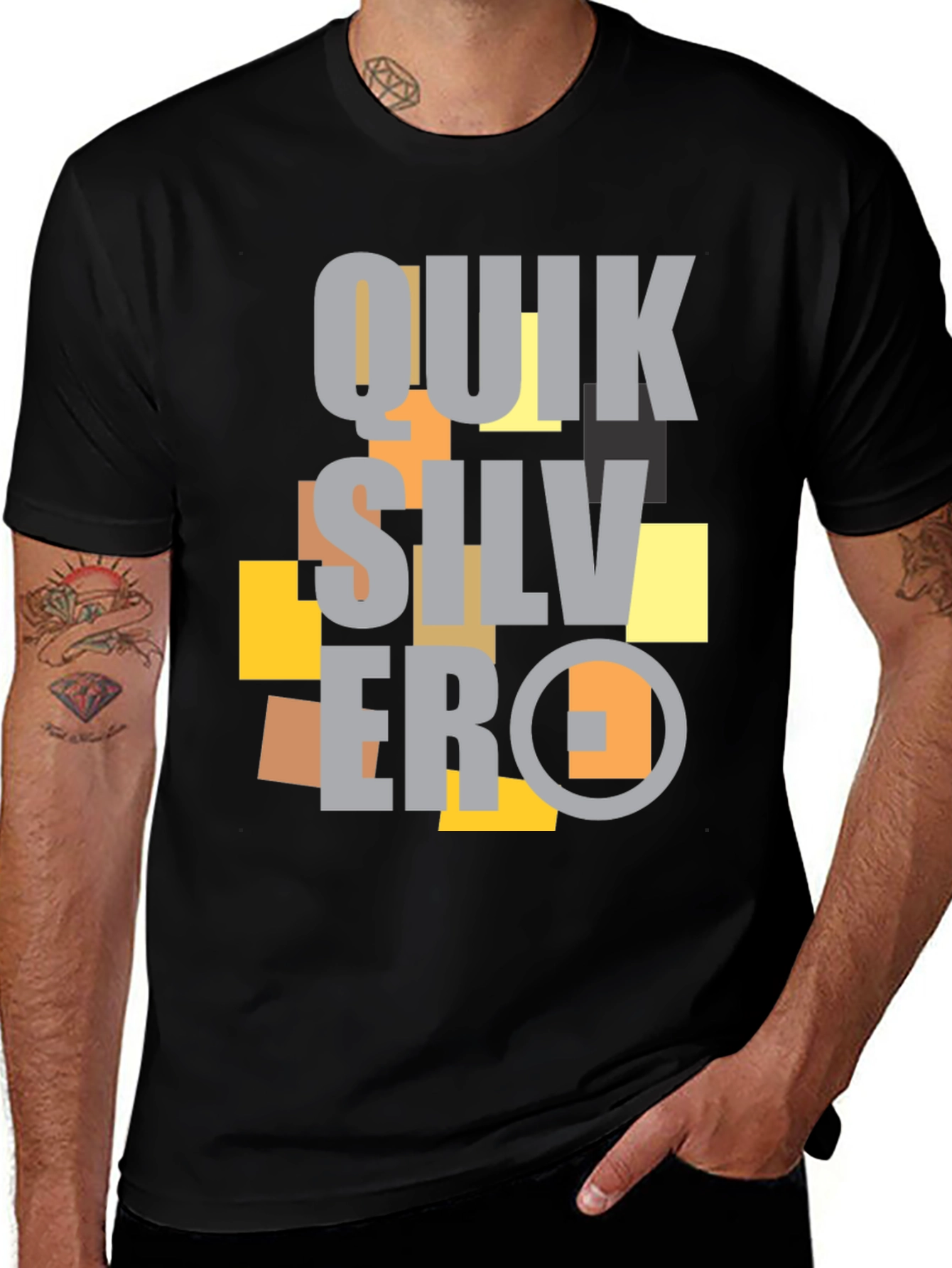 Variant 6 of Quiksilver Graphic Tee - Men's Black Short Sleeve