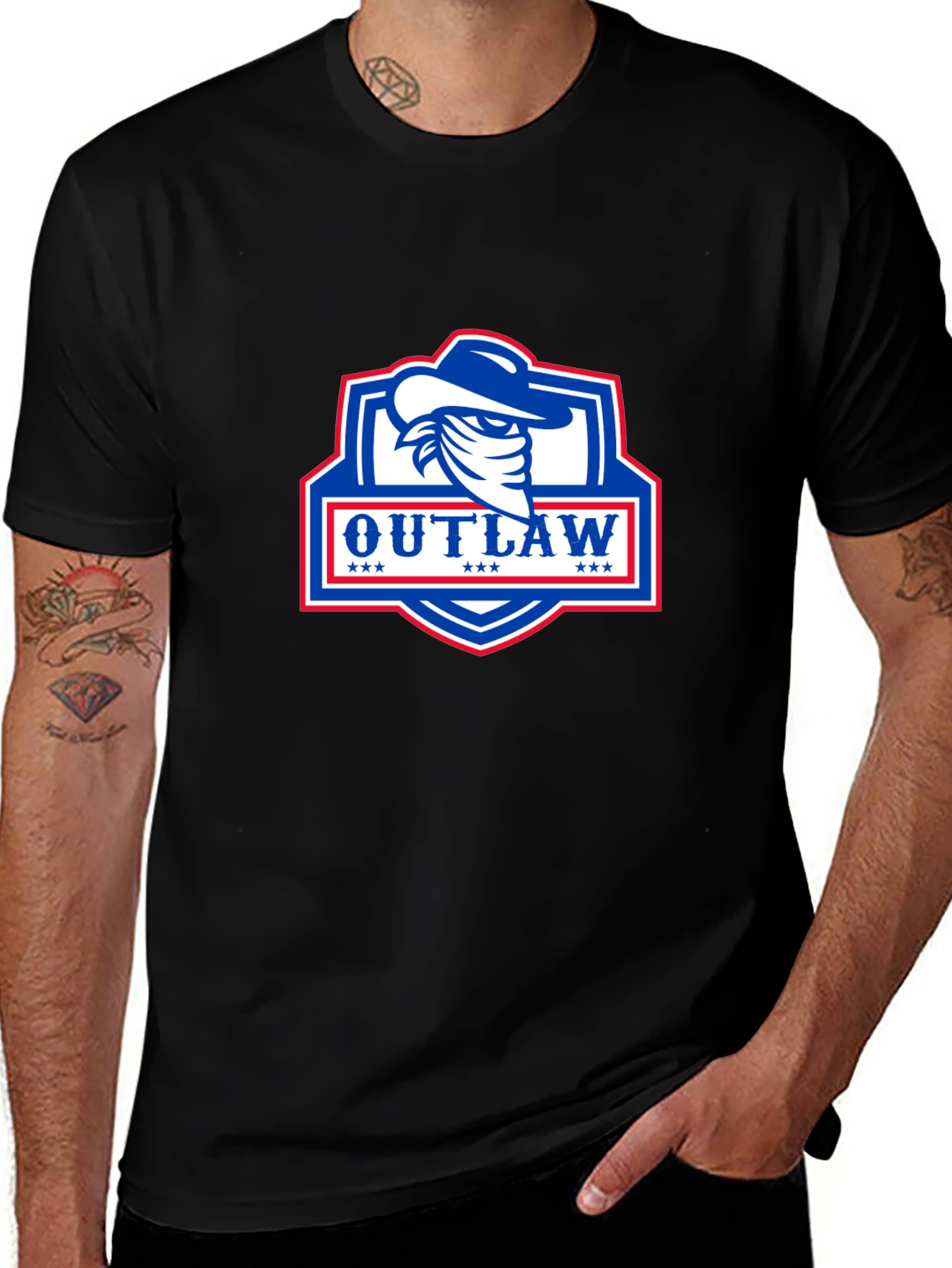 Variant 23 of Outlaw Graphic Tee - Western Style T-Shirt