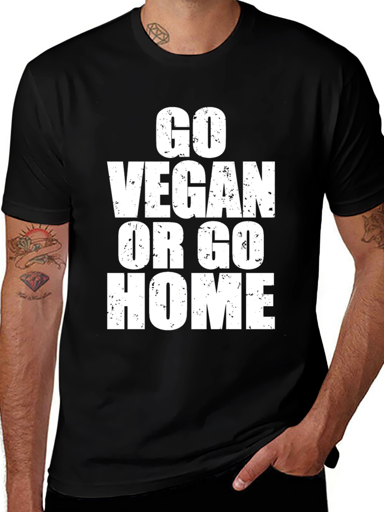 Variant 19 of Go Vegan or Go Home T-Shirt