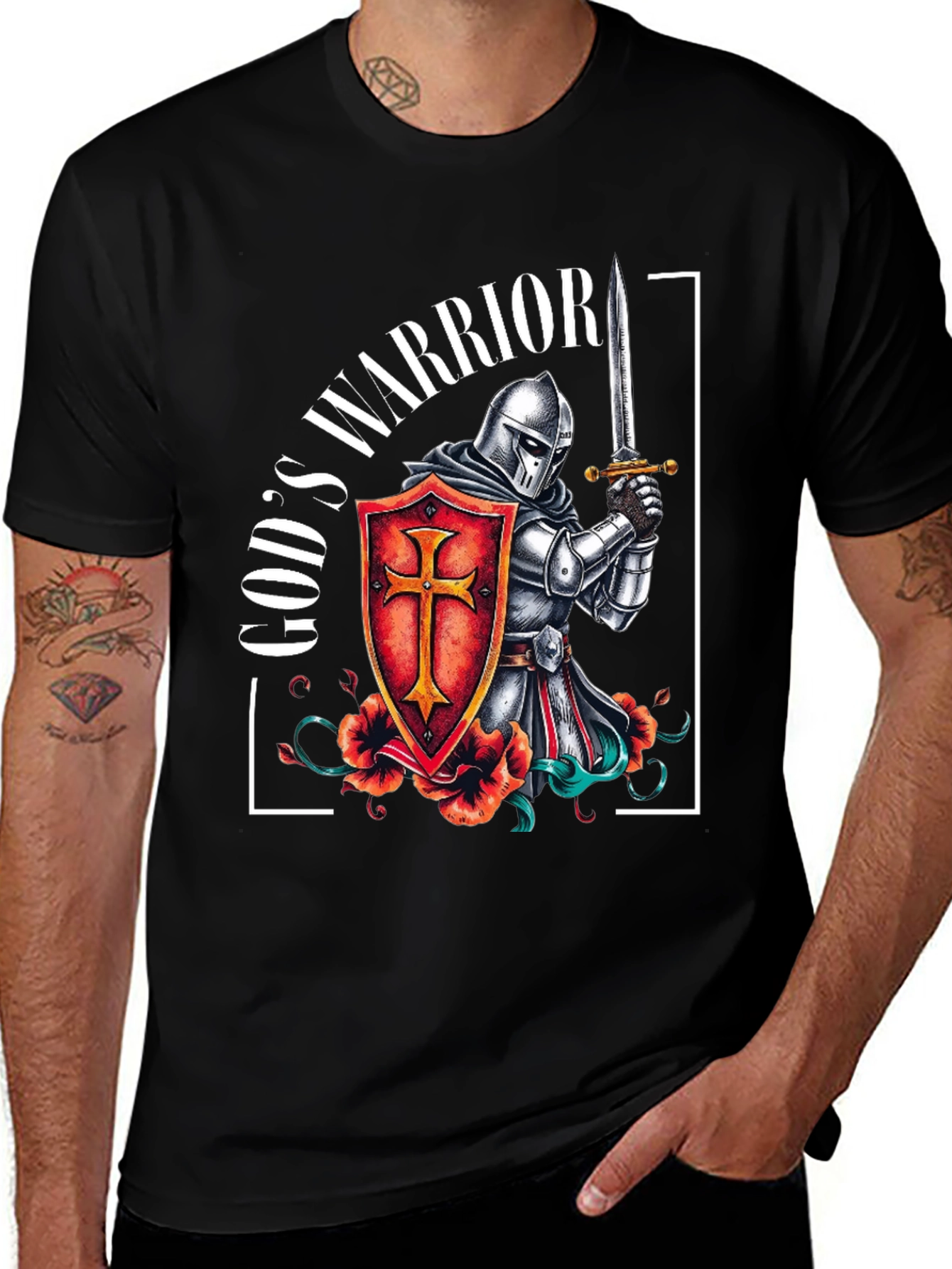 God's Warrior Knight T-Shirt - Christian Armor Tee
